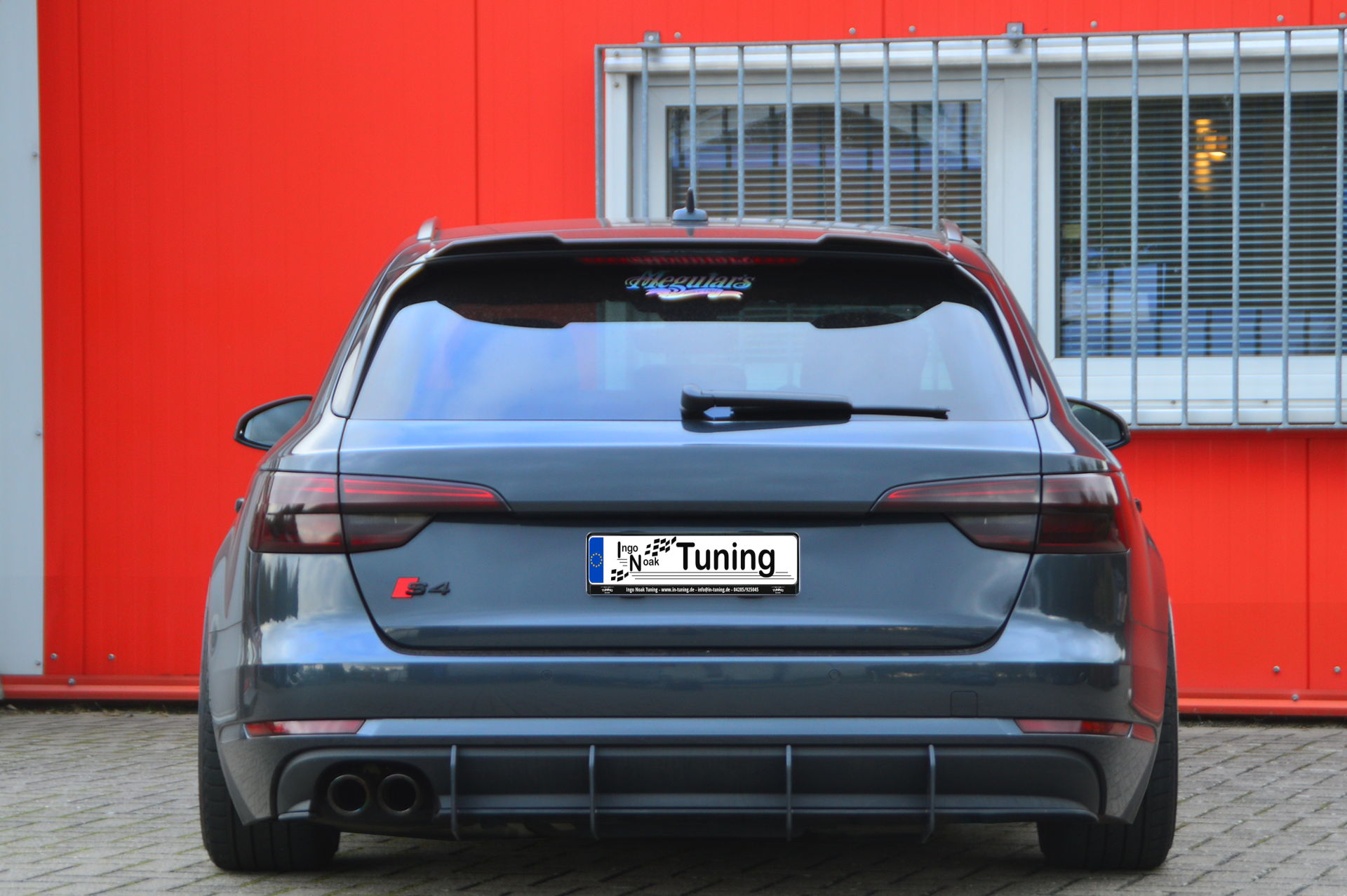 Gefräster Heckansatz aus ABS passend für Audi A4 B9 Avant Vorfacelift