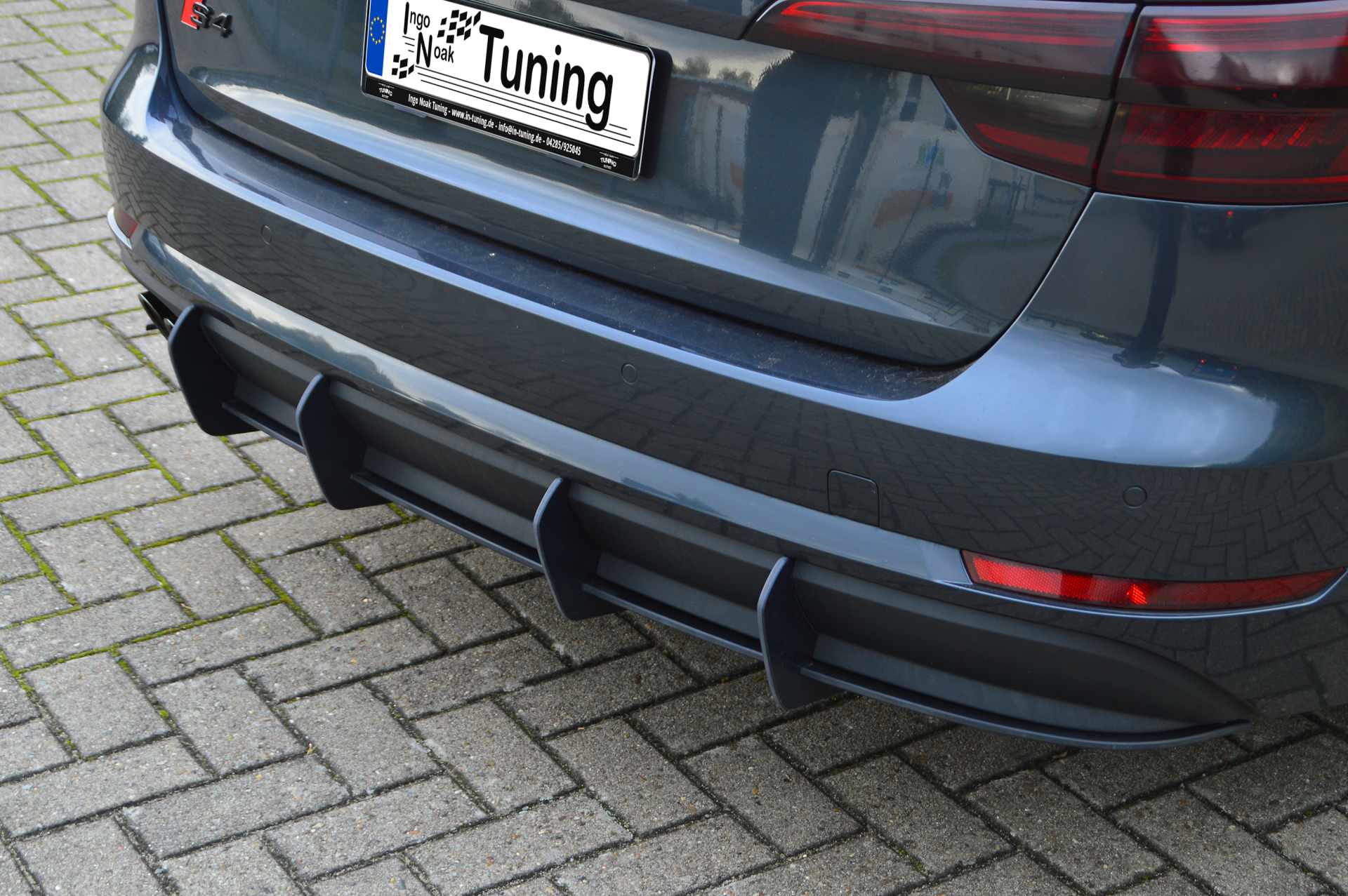 Gefräster Heckansatz aus ABS passend für Audi A4 B9 Avant Vorfacelift