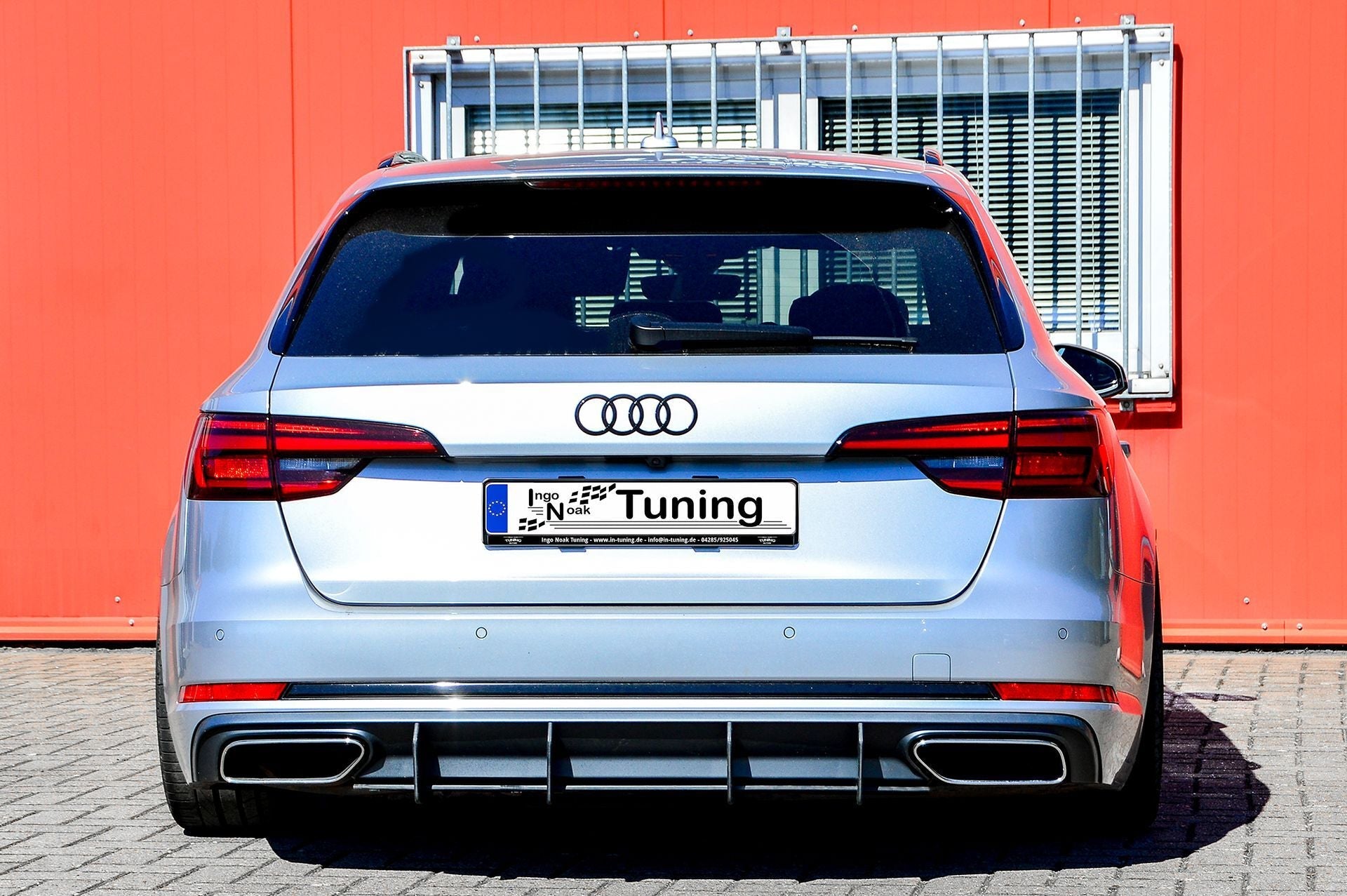 Gefräster Heckansatz aus ABS passend für Audi A4 B9 Avant