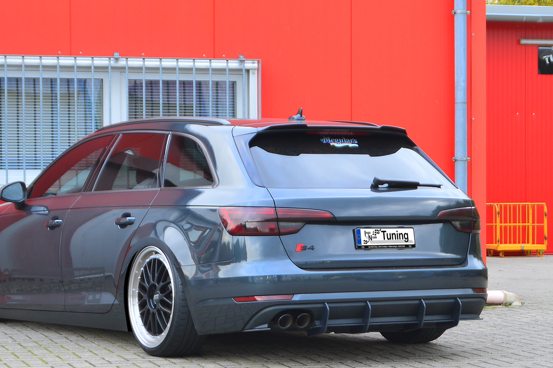 Gefräster Heckansatz aus ABS passend für Audi A4 B9 Avant Vorfacelift