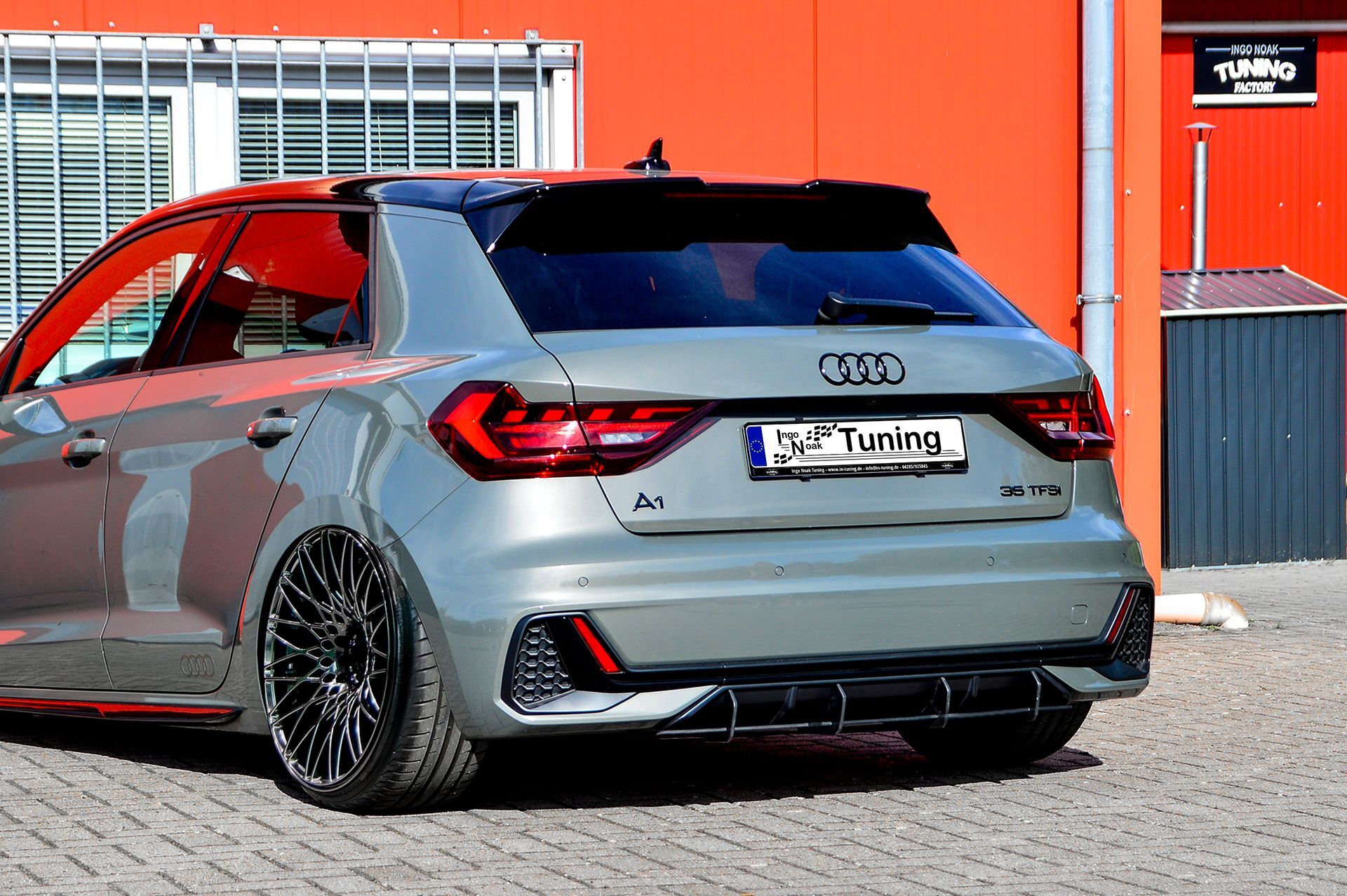 Gefräster Heckansatz ohne Endrohr passend für Audi A1 GB Sportback S-Line