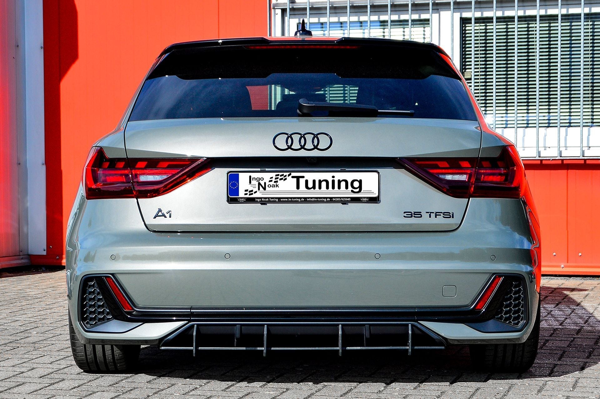 Gefräster Heckansatz ohne Endrohr passend für Audi A1 GB Sportback S-Line