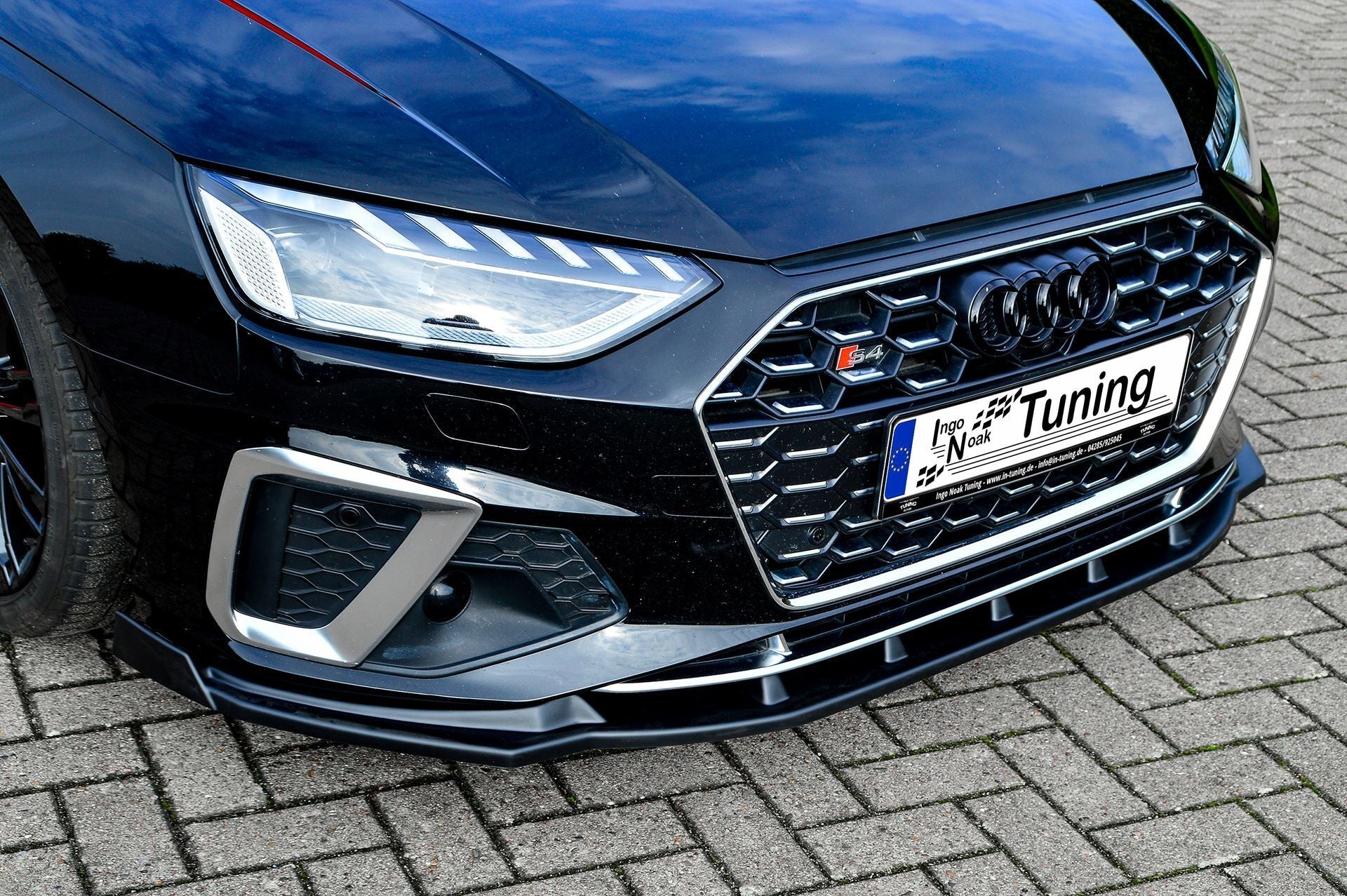 Cup Frontspoilerlippe mit Wings passend für Audi A4 S-Line + S4 B9 Facelift