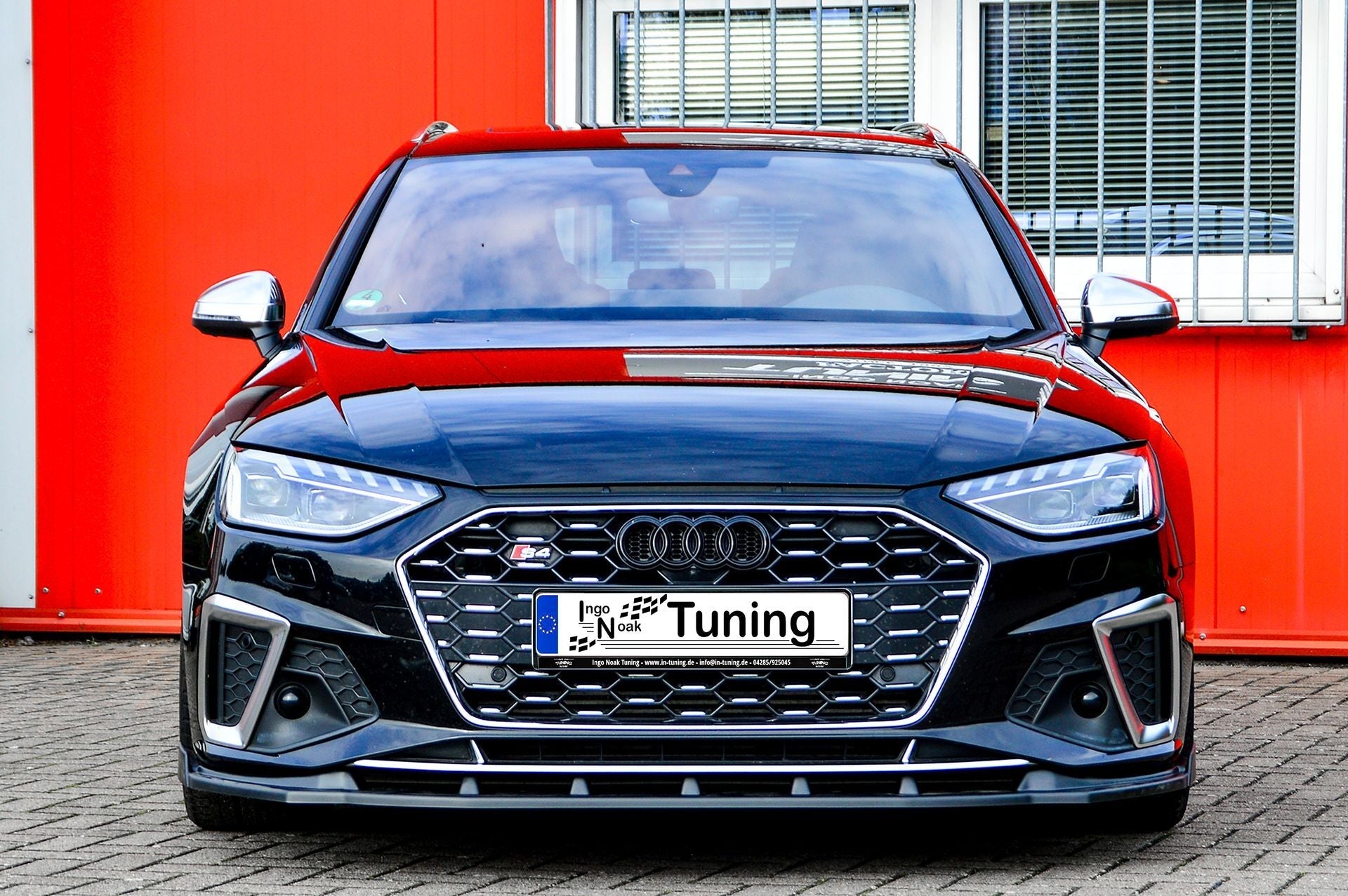 Cup Frontspoilerlippe mit Wings passend für Audi A4 S-Line + S4 B9 Facelift