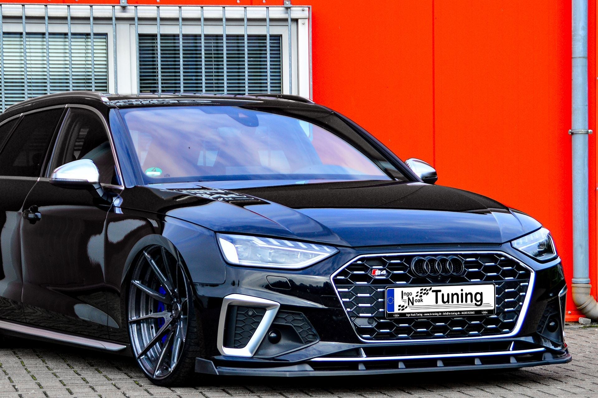 Cup Frontspoilerlippe mit Wings passend für Audi A4 S-Line + S4 B9 Facelift
