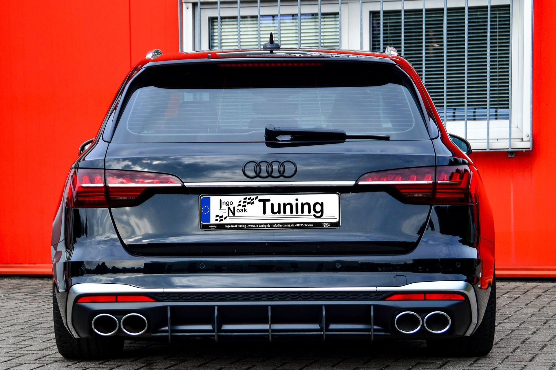 Gefräster Heckansatz aus ABS passend für Audi S4 B9 Facelift