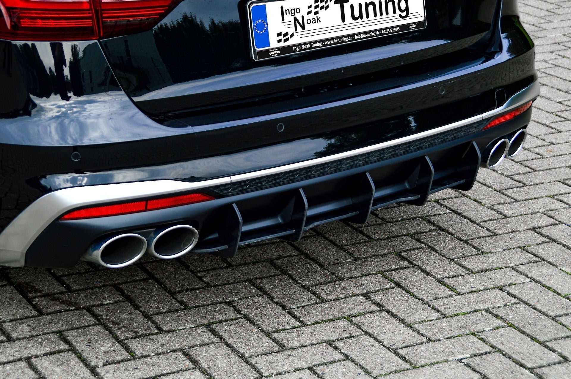 Gefräster Heckansatz aus ABS passend für Audi S4 B9 Facelift