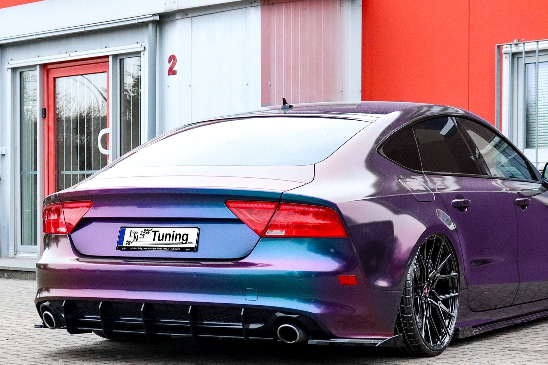 Gefräster Heckansatz aus ABS passend für Audi A7+S7 C7 4G mit S-Line