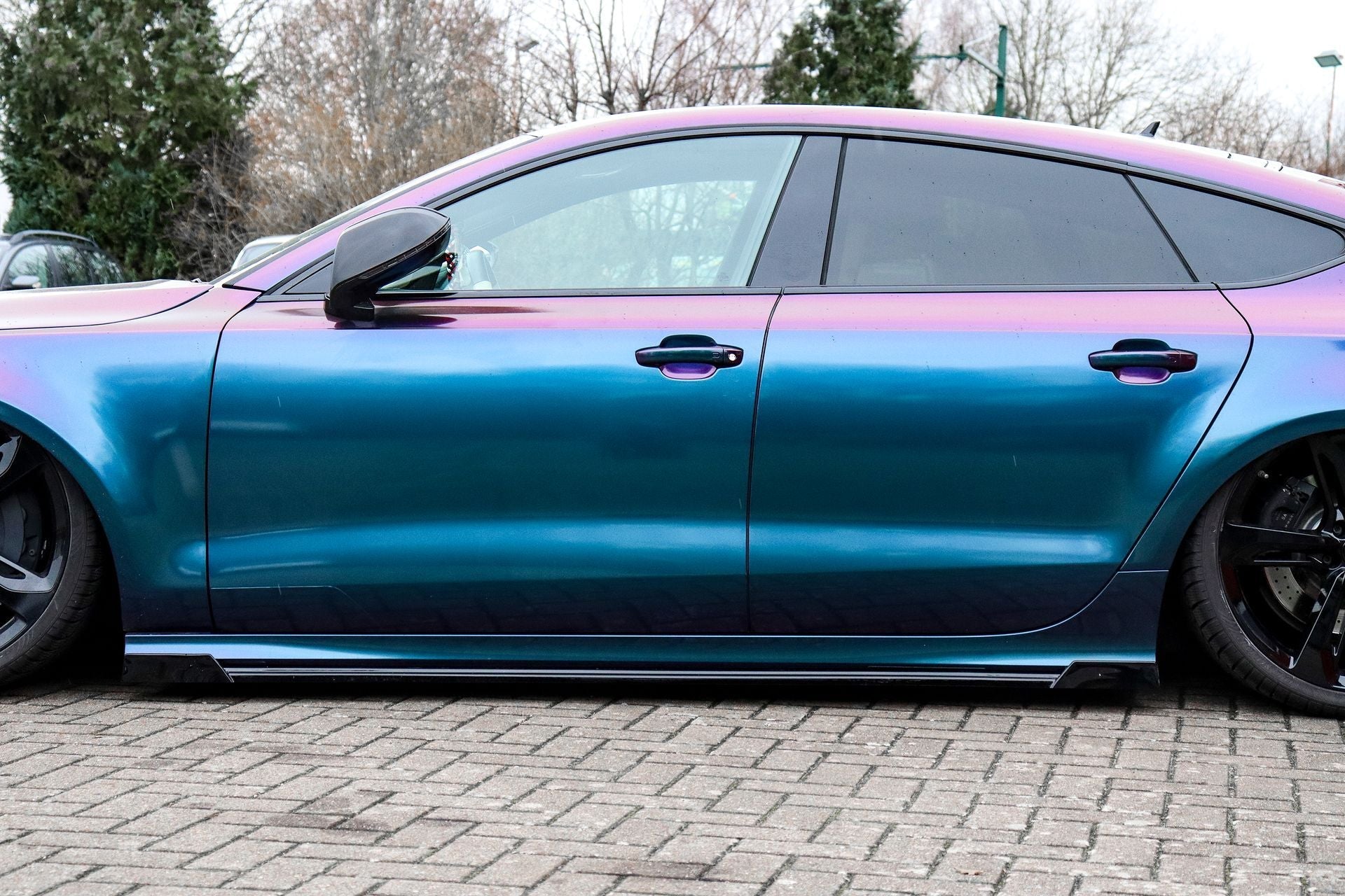 Cup Seitenschweller mit Wings vorne + hinten passend für Audi A7 S-Line + S7 C7 4G
