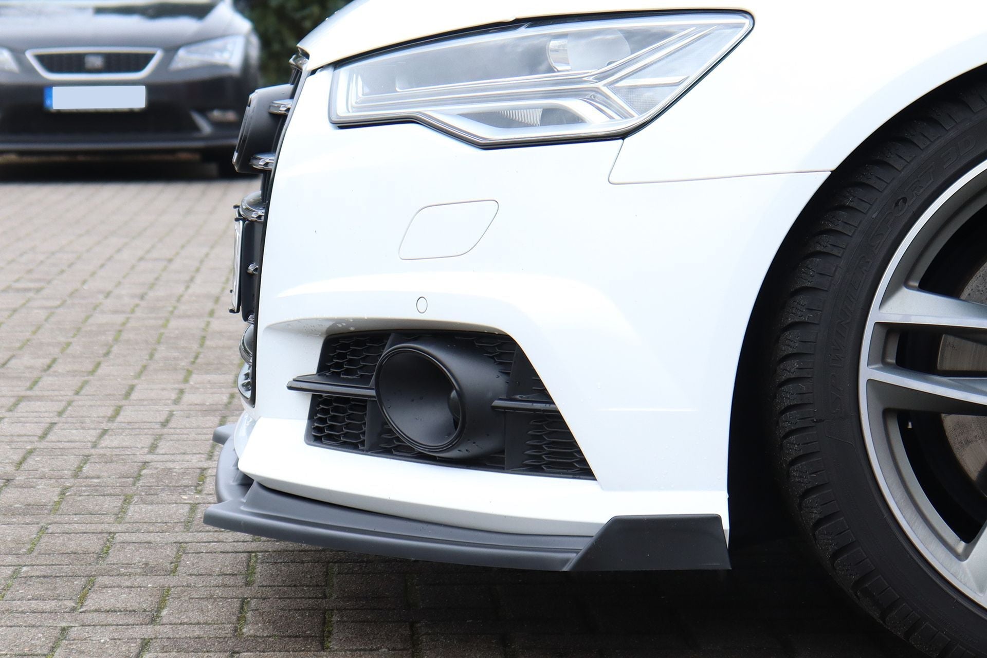 Cup Frontspoilerlippe mit Wings passend für Audi A6 S-Line+ S6 4G C7