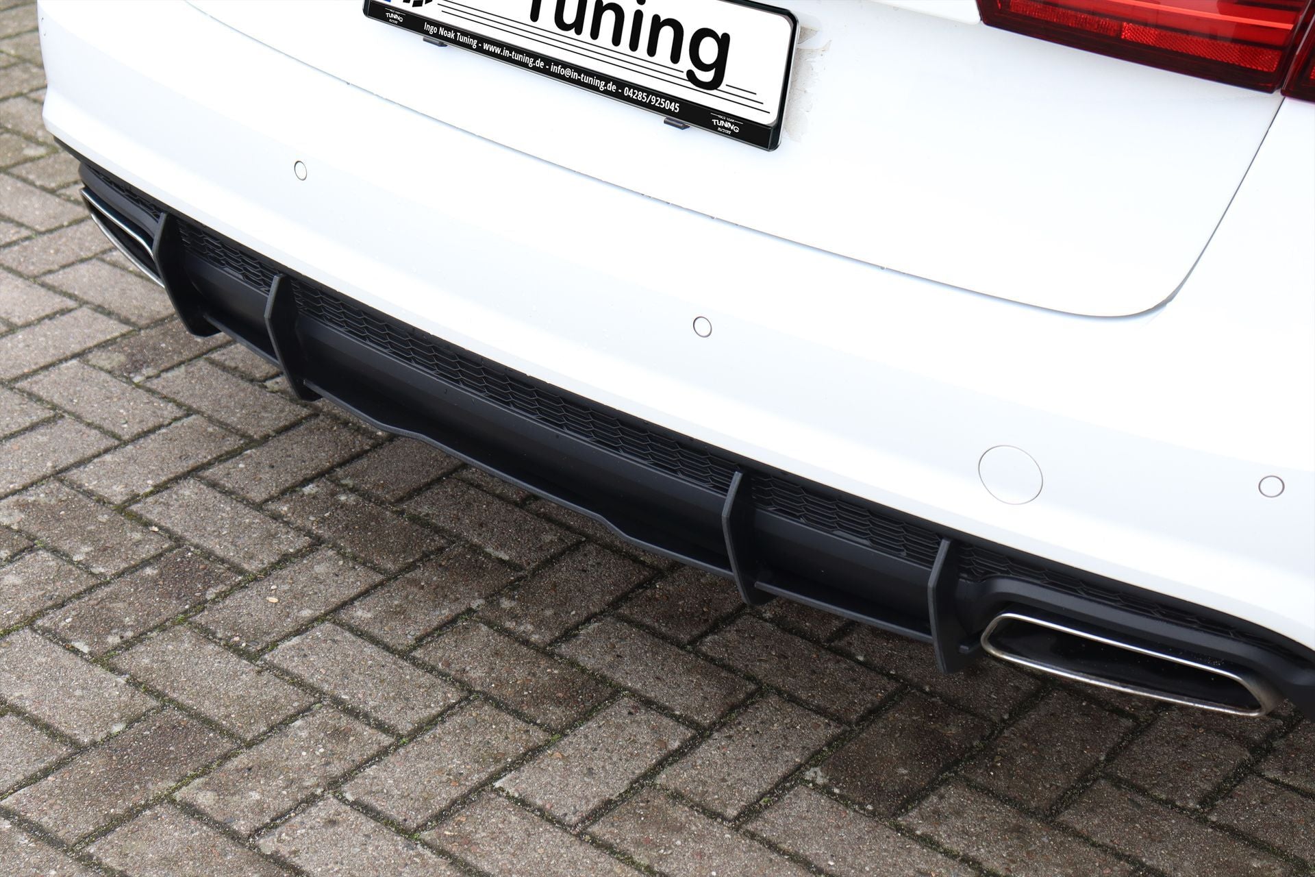 Gefräster Heckansatz aus ABS passend für Audi A6 C7 4G mit S-Line