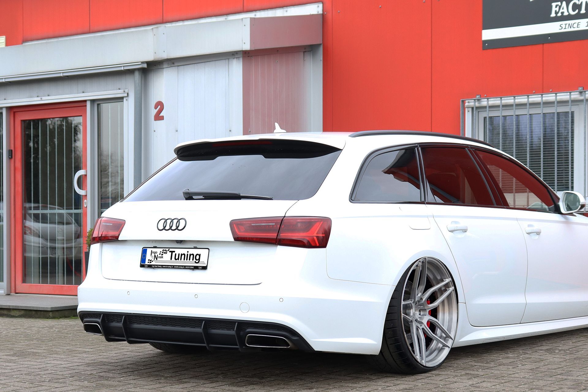 Gefräster Heckansatz aus ABS passend für Audi A6 C7 4G mit S-Line