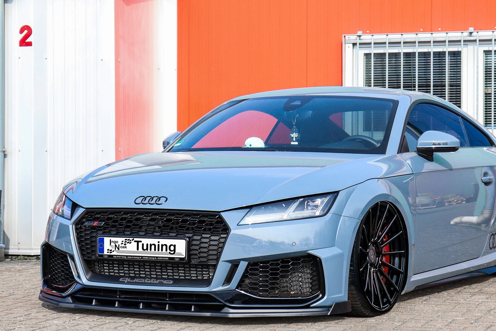 Spoilerschwert Frontspoiler mit Wing aus ABS passend für Audi TTRS 8S Facelift