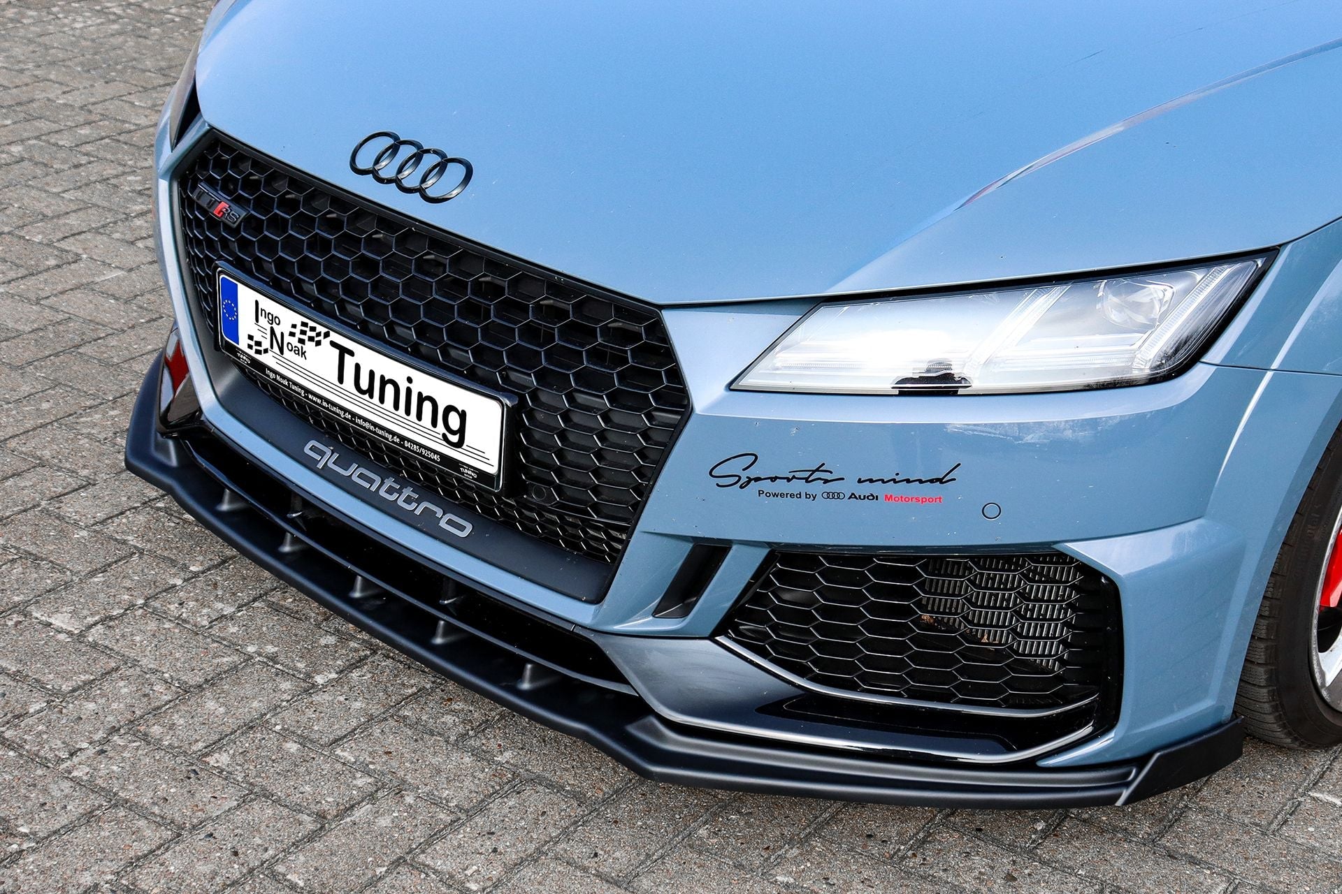 Spoilerschwert Frontspoiler mit Wing aus ABS passend für Audi TTRS 8S Facelift