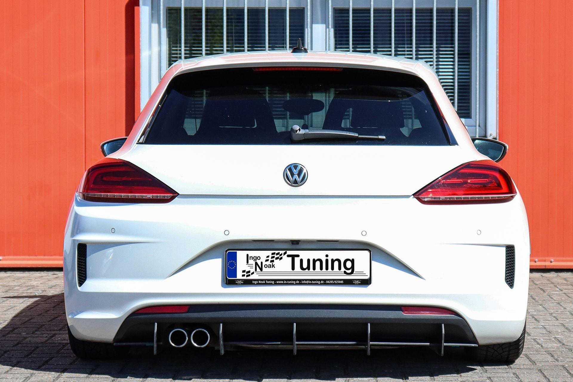Gefräster Heckansatz mit Finnen passend für VW Scirocco 3 mit R-Line Facelift
