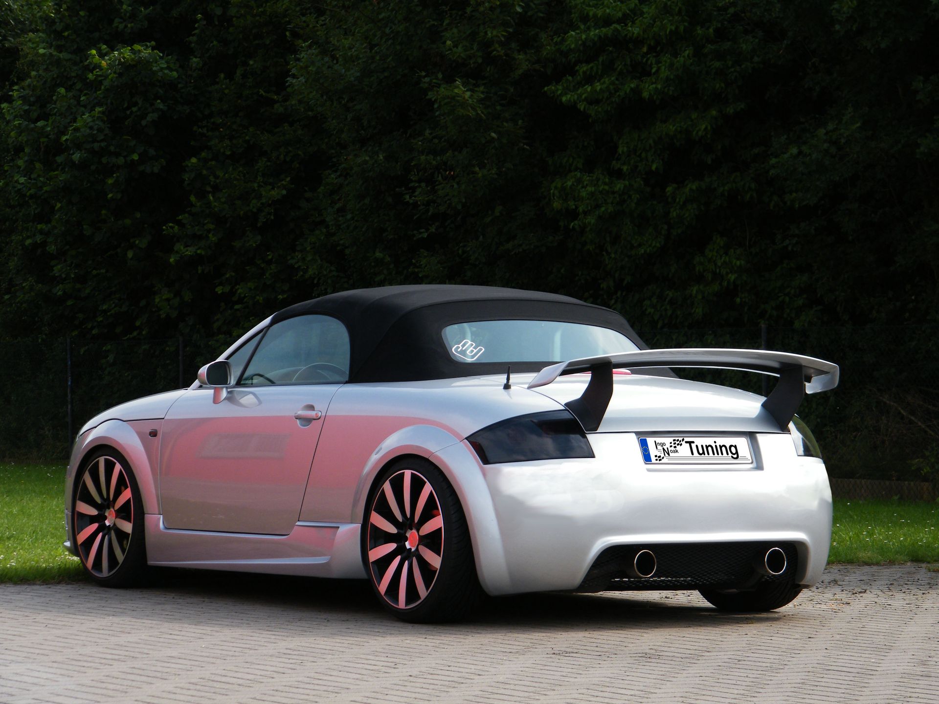 Heckspoiler Heckflügel Ducktail aus GFK passend für Audi TT 8N Coupe Roadster