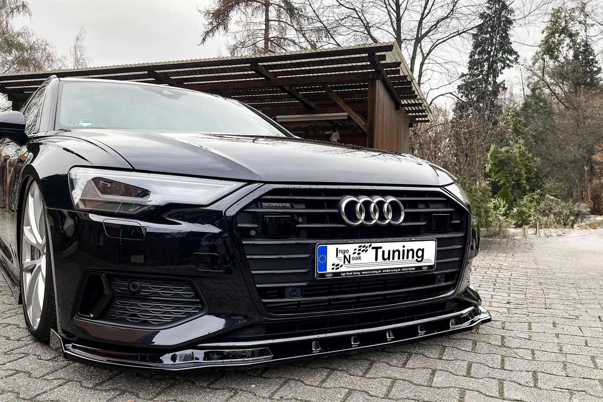 Cup Frontspoilerlippe mit Wings passend für Audi A6 4K C8