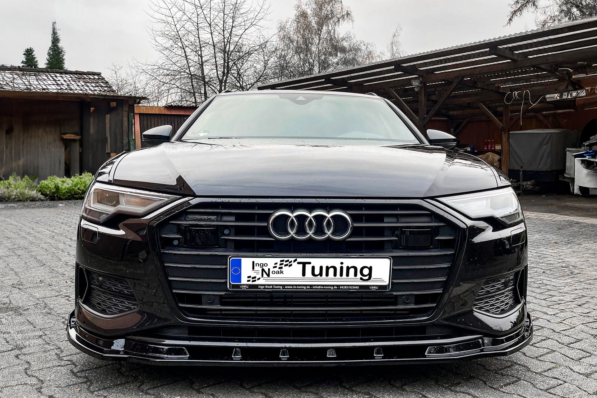 Cup Frontspoilerlippe mit Wings passend für Audi A6 4K C8