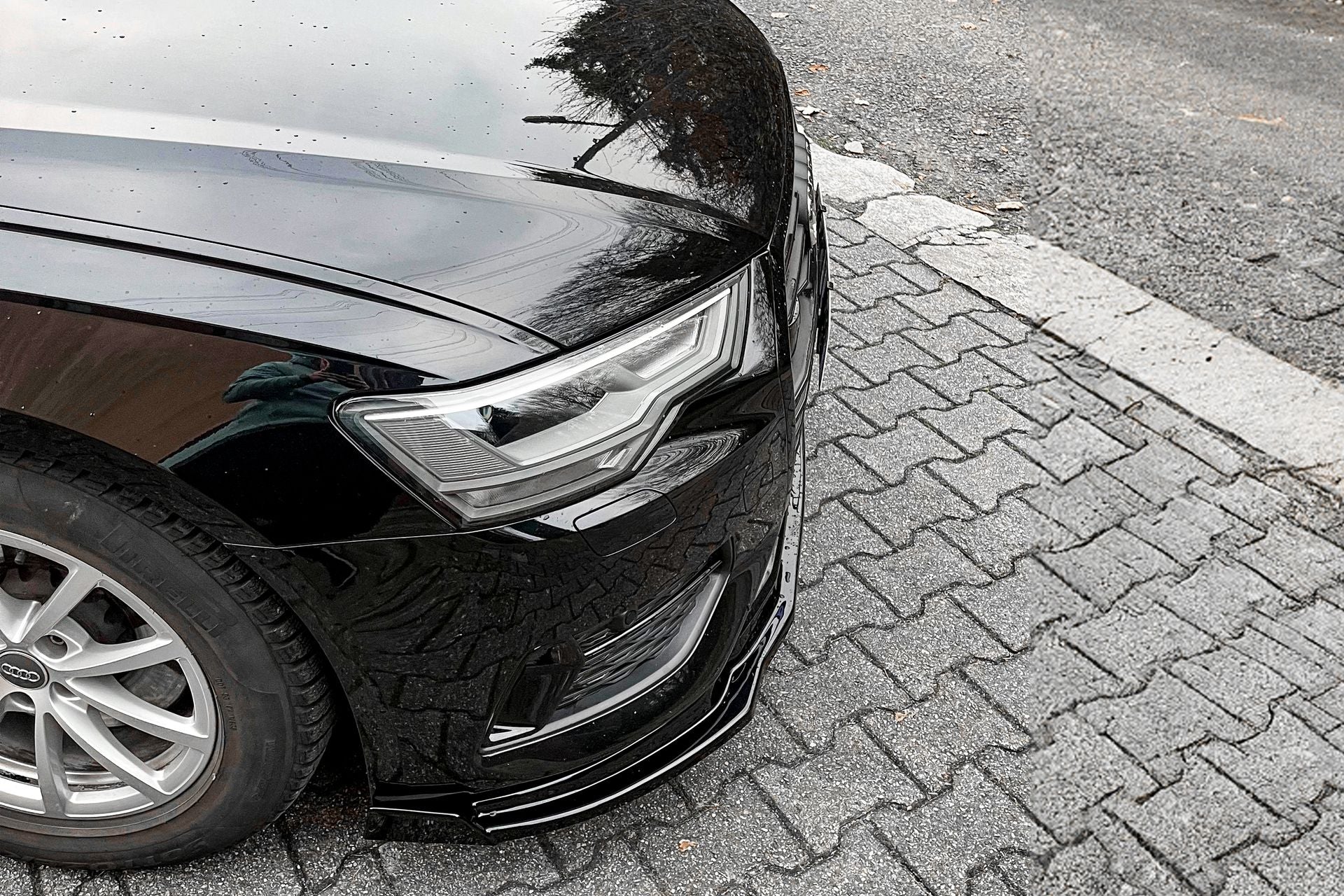 Cup Frontspoilerlippe mit Wings passend für Audi A6 4K C8