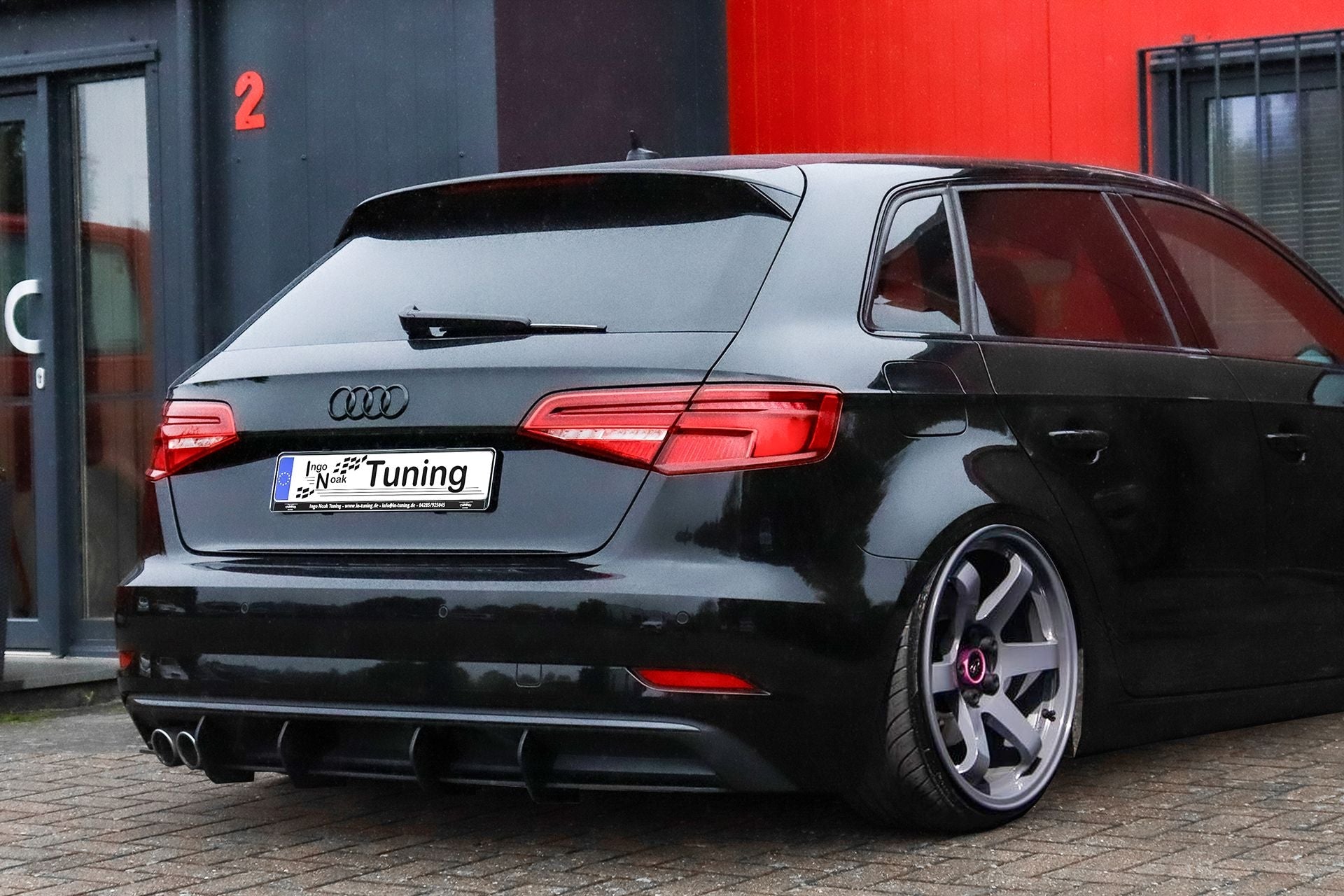 Heckansatz passend für Audi A3 8V Sportback Facelift gefräßt