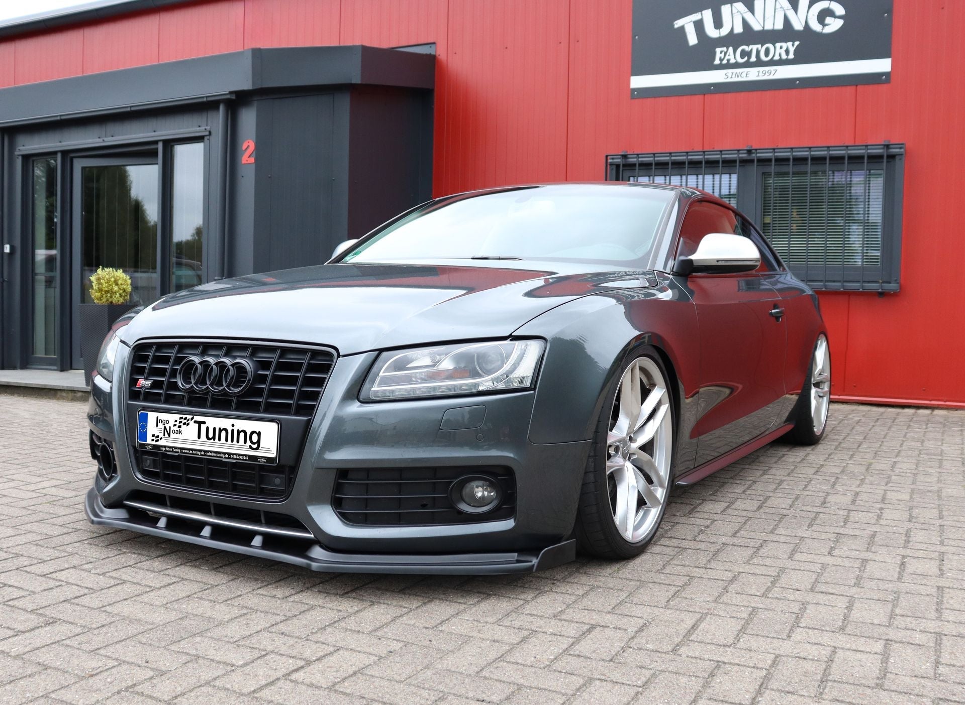 Cuplippe Frontspoilerlippe mit Wings aus ABS passend für Audi S5 B8