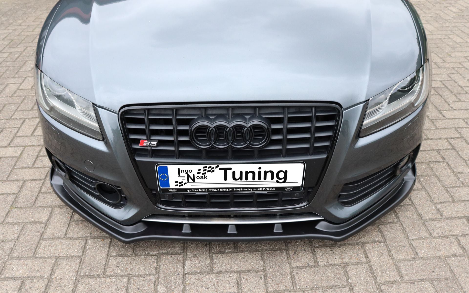 Cuplippe Frontspoilerlippe mit Wings aus ABS passend für Audi A5 B8