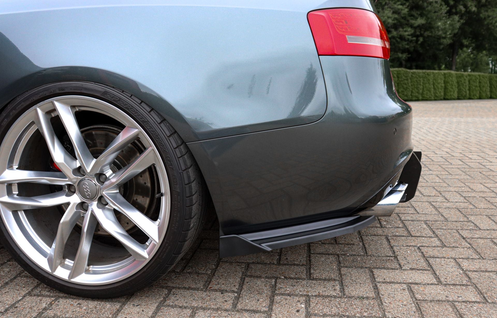 Heckansatz Seitenteile aus ABS mit Wings passend für Audi A5 B8 nur für Cabrio/Coupe
