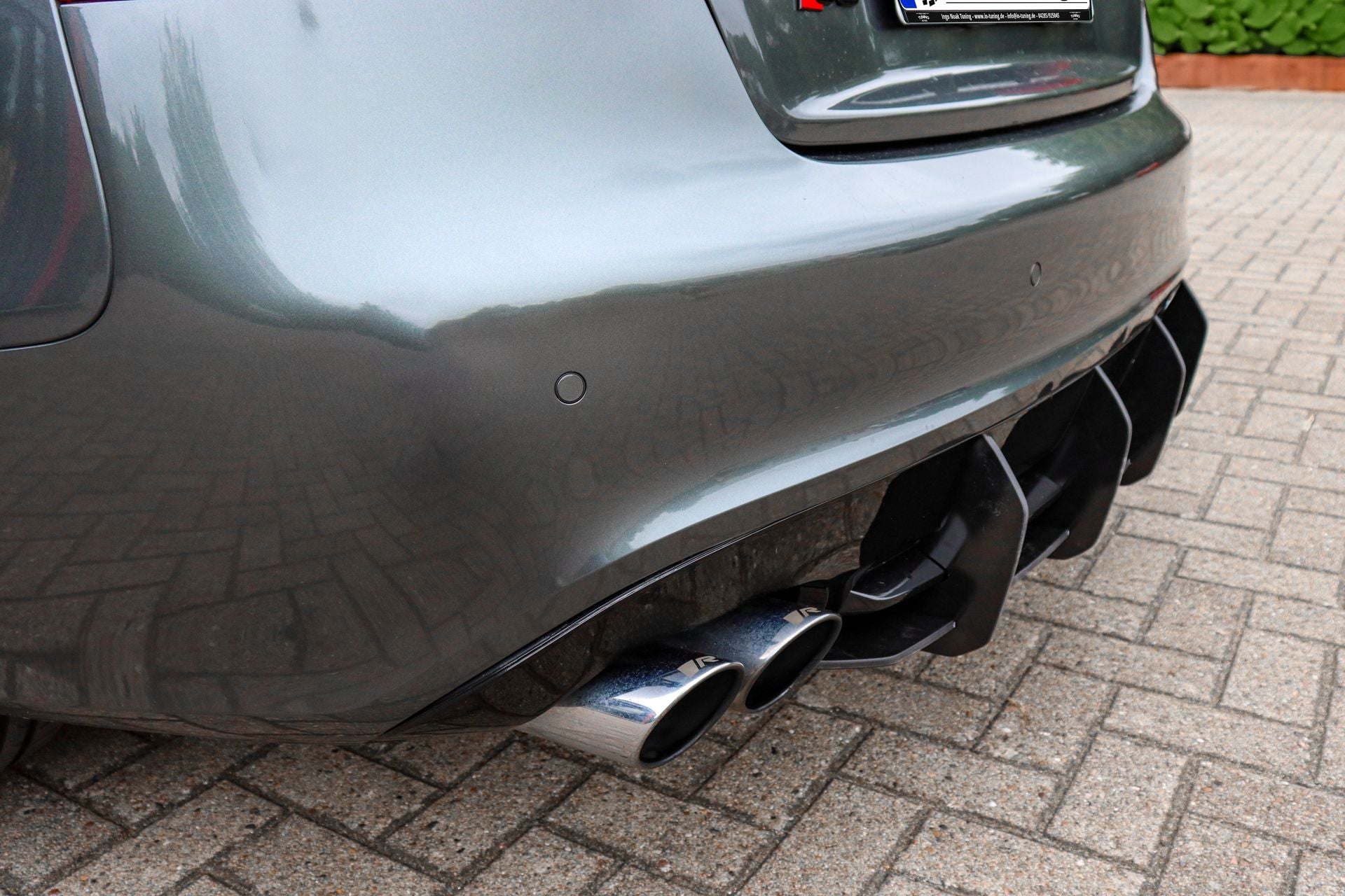 Gefräster Heckansatz aus ABS mit Finnen passend für Audi S5 B8