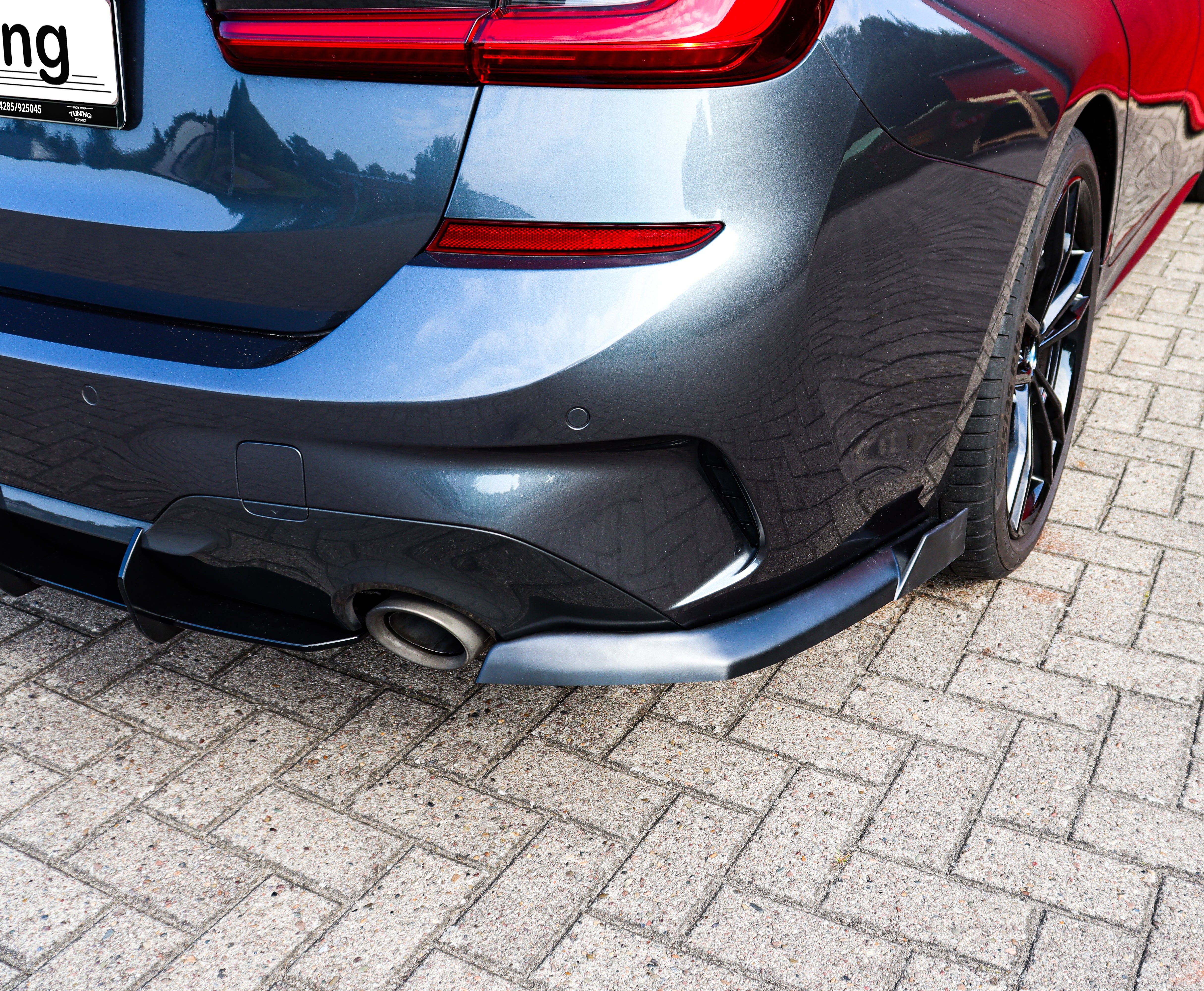 Heckansatz Seitenteile mit Wing aus ABS passend für BMW 3er G20 G21 M-Paket