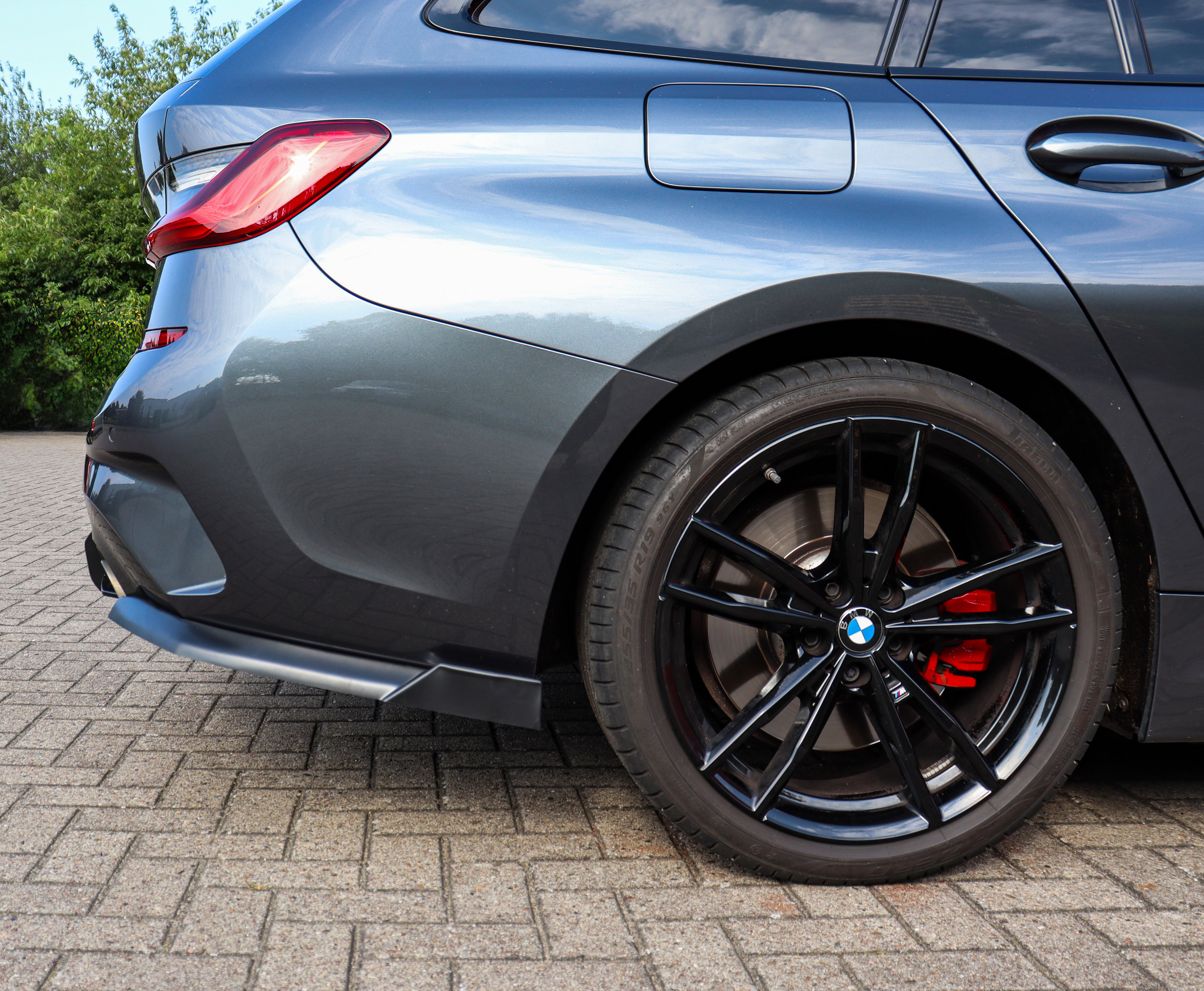 Heckansatz Seitenteile mit Wing aus ABS passend für BMW 3er G20 G21 M-Paket