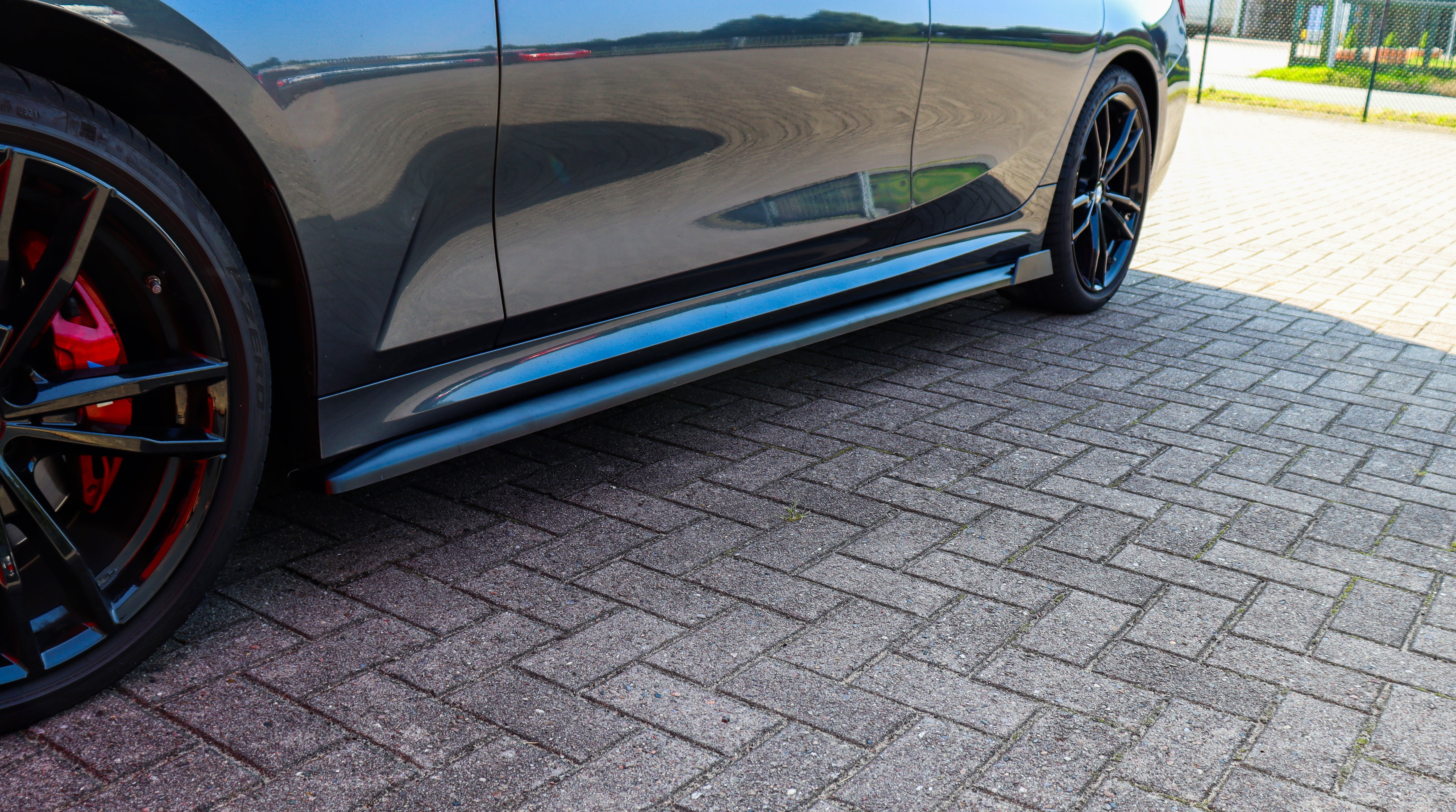 Seitenschweller mit Wing hinten aus ABS passend für BMW 3er G20 G21 M-Paket