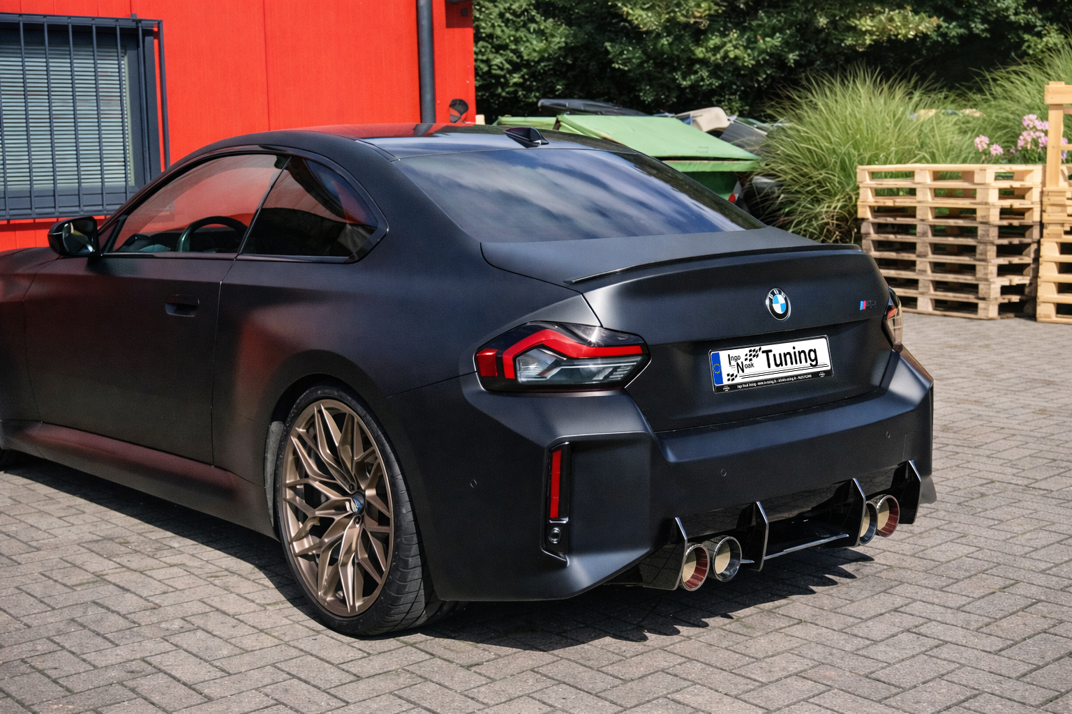 Gefräster Heckansatz in Race Track Optik aus ABS passend für BMW M2 G87