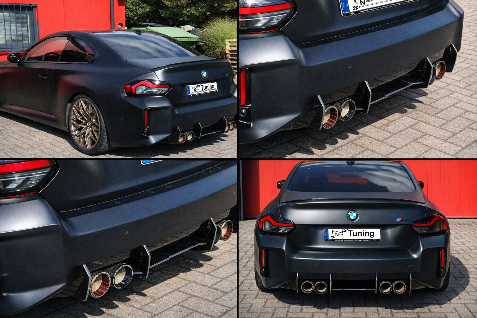 Gefräster Heckansatz in Race Track Optik aus ABS passend für BMW M2 G87