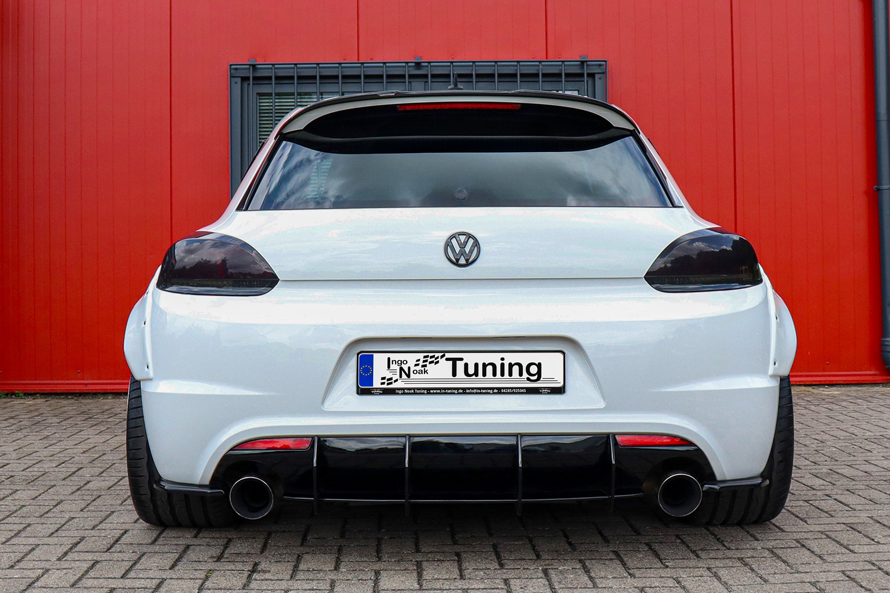 Gefräster Heckansatz mit Finnen V.2 passend für VW Scirocco R Facelift