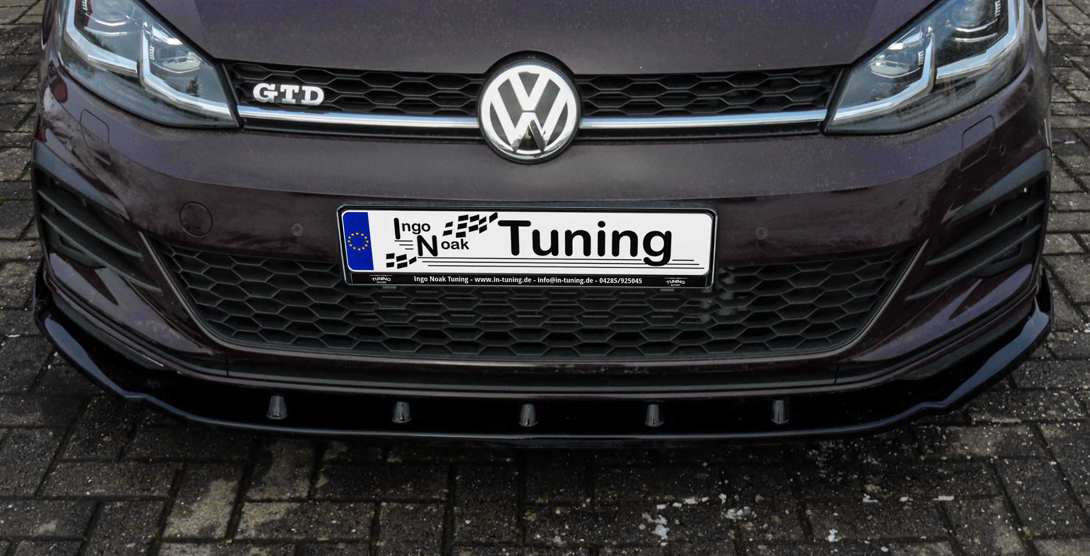Cup Frontspoilerlippe mit Wings passend für VW Golf 7 GTD Variant Facelift