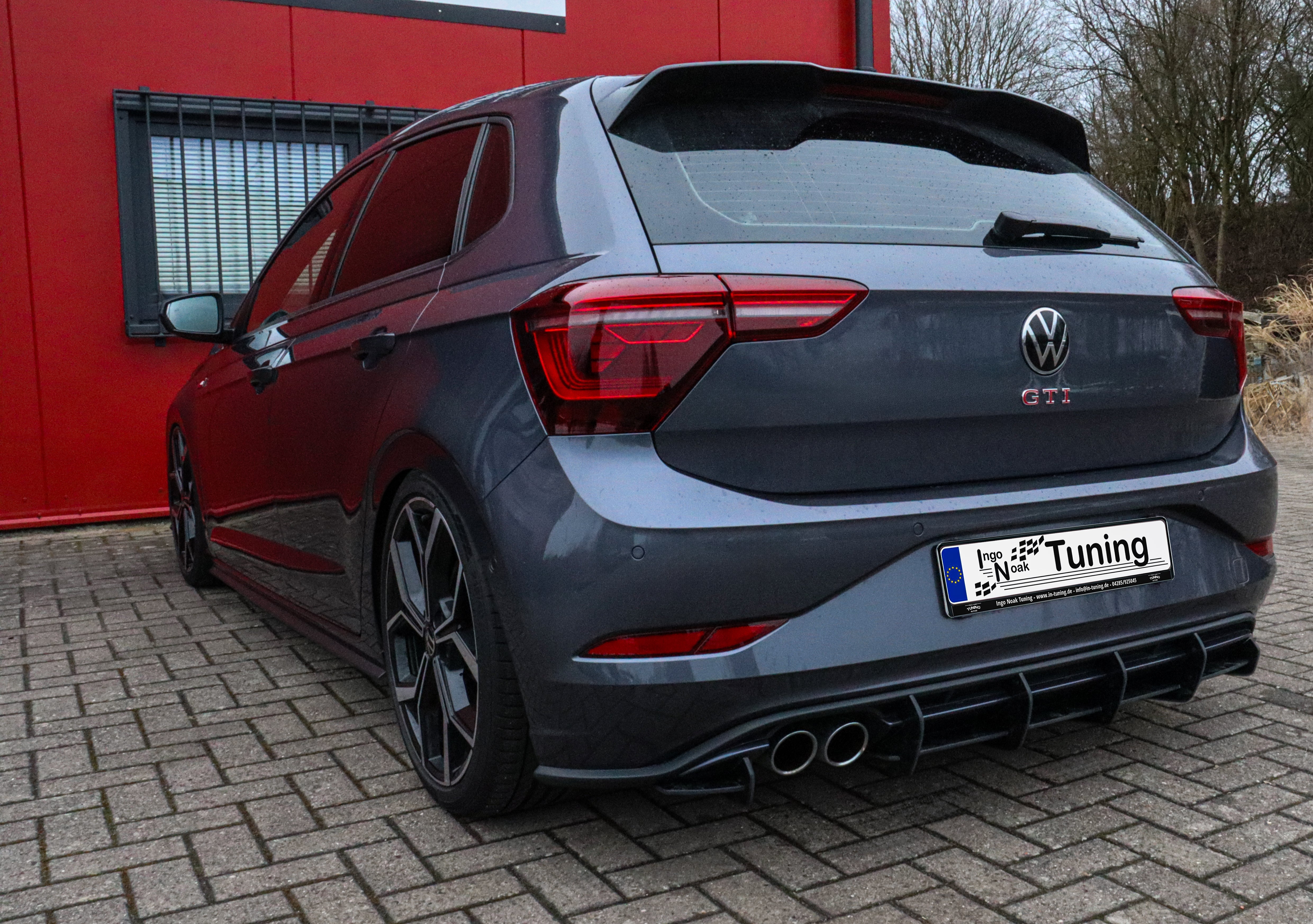 Gefräster Heckansatz Diffusor passend für VW Polo 6 GTI 2G Facelift