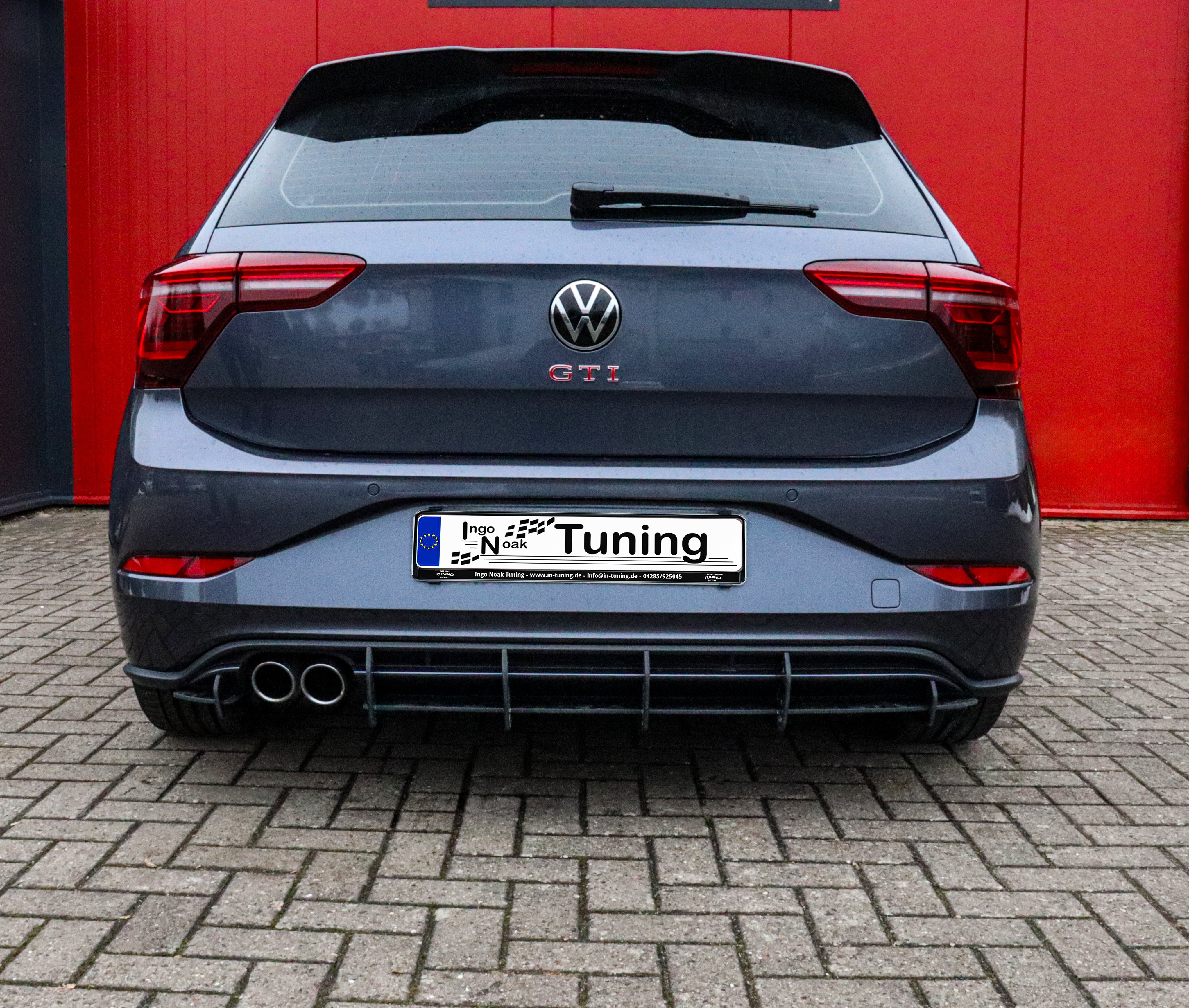 Gefräster Heckansatz Diffusor passend für VW Polo 6 GTI 2G Facelift