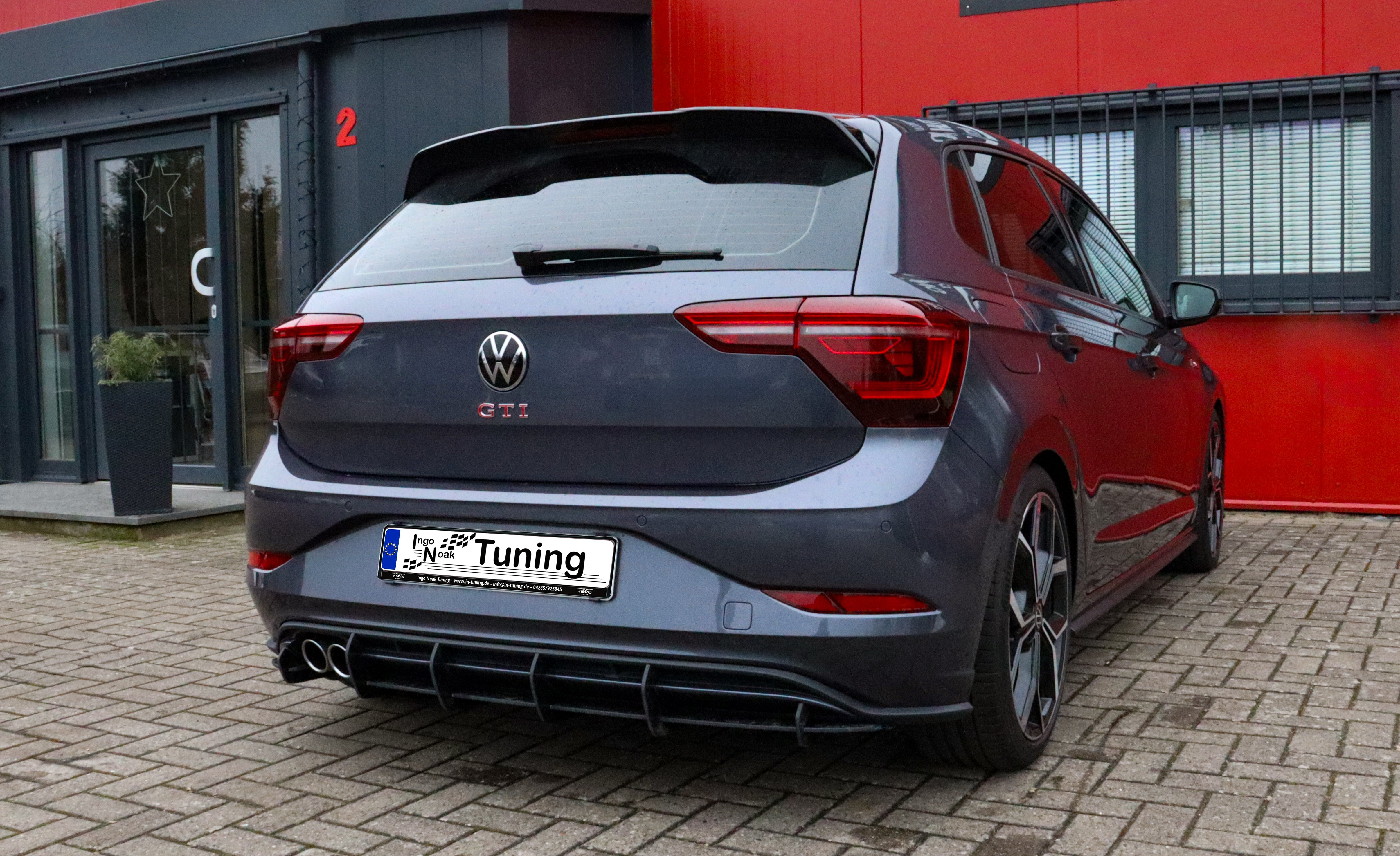 Gefräster Heckansatz Diffusor passend für VW Polo 6 GTI 2G Facelift