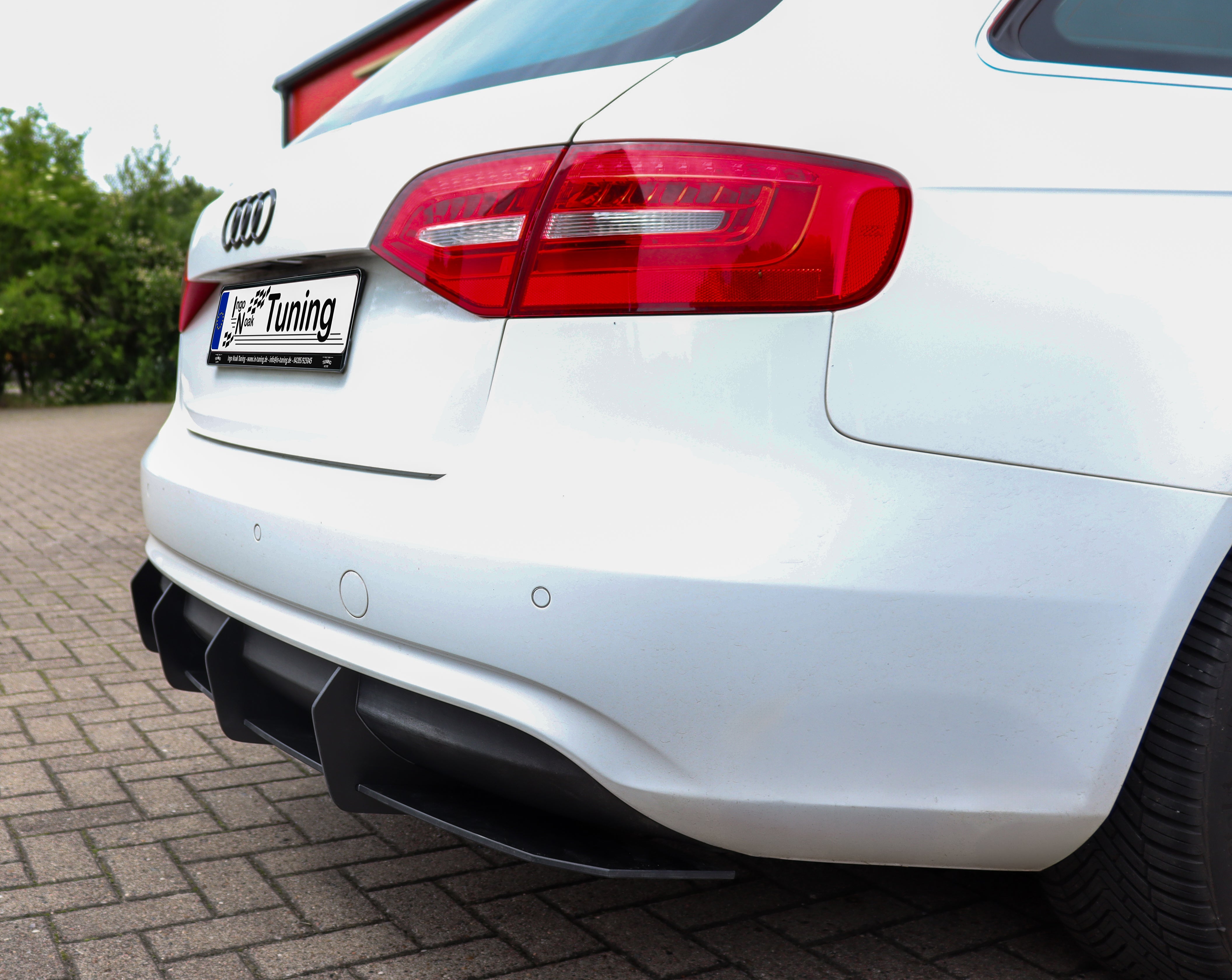 Heckansatz passend für Audi A4 B8 Avant Doppel-Endrohr links Facelift ohne S-Line