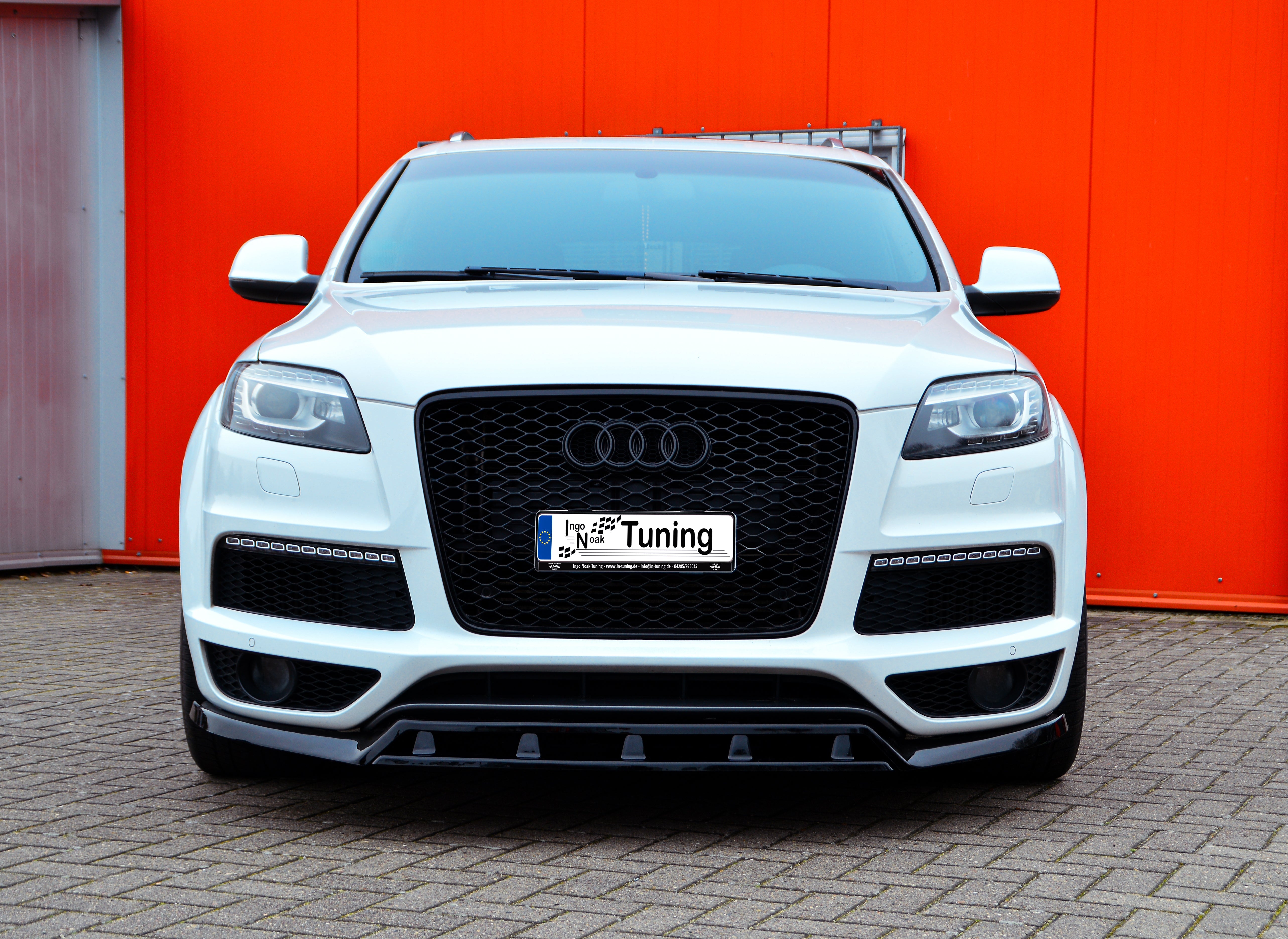 Cup Frontspoilerlippe 2tlg. passend für Audi Q7 4L mit S-Line aus ABS