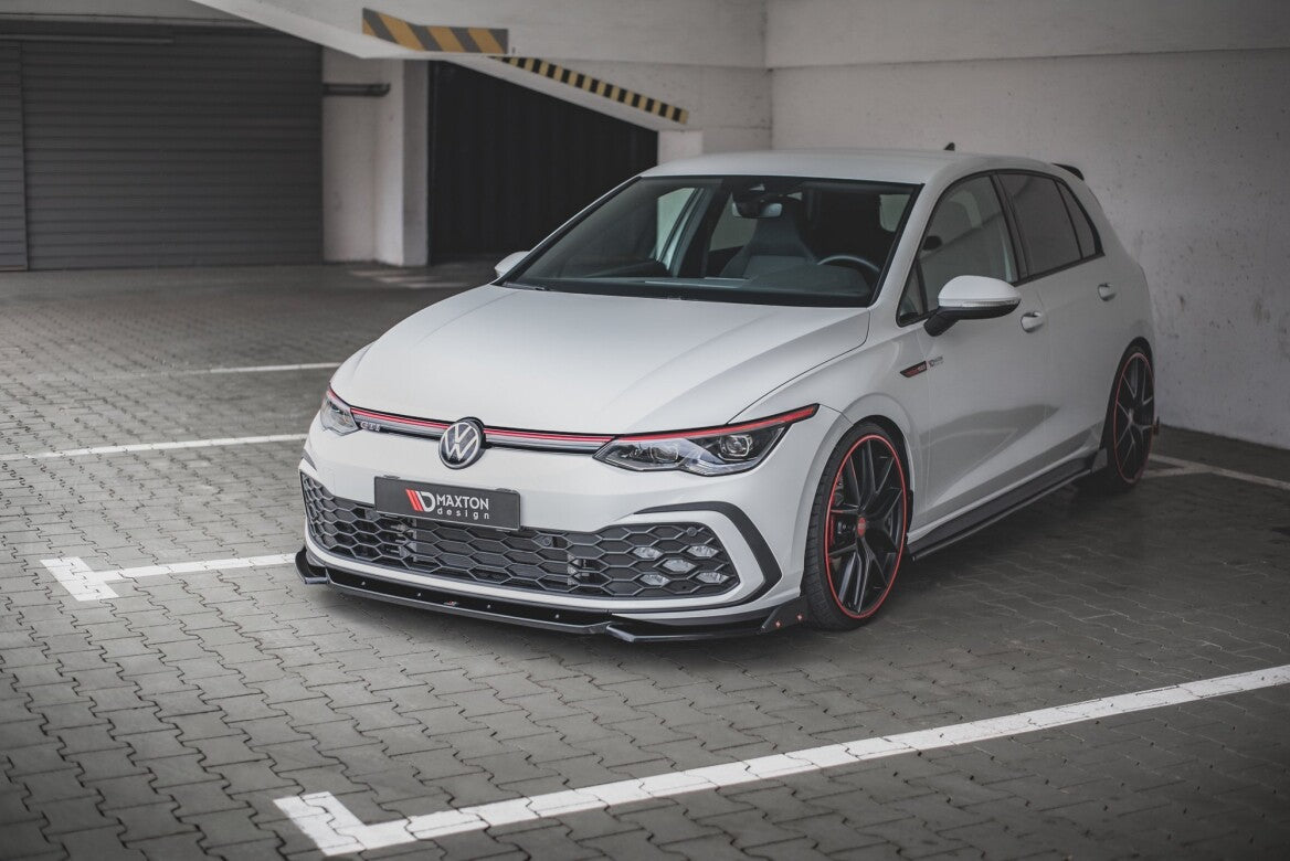 Cup Spoilerlippe Front Ansatz +Flaps V.2 für VW Golf 8 GTI - Aerowerk.