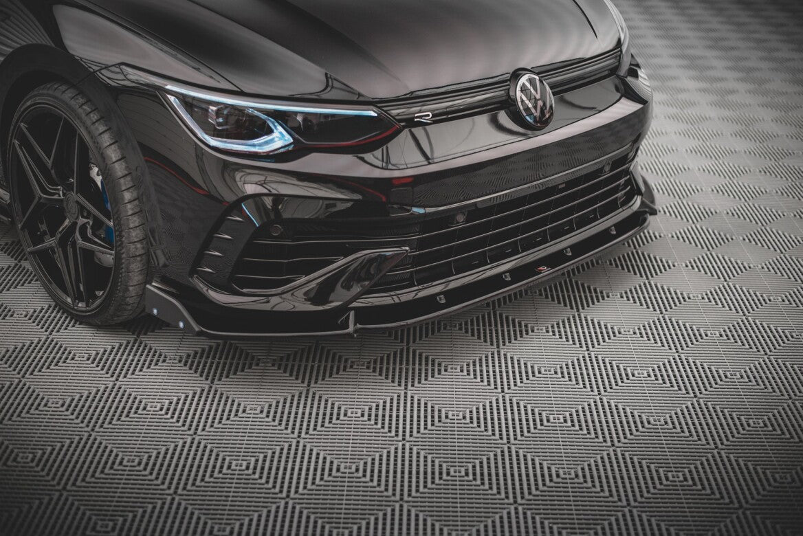 Cup Spoilerlippe Front Ansatz +Flaps V.2 für VW Golf R Mk8 - Aerowerk.