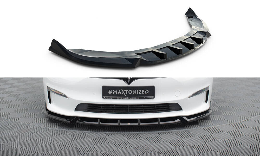 Cup Spoilerlippe Front Ansatz V.1 für Tesla Model S Plaid Mk1 FL - Aerowerk.