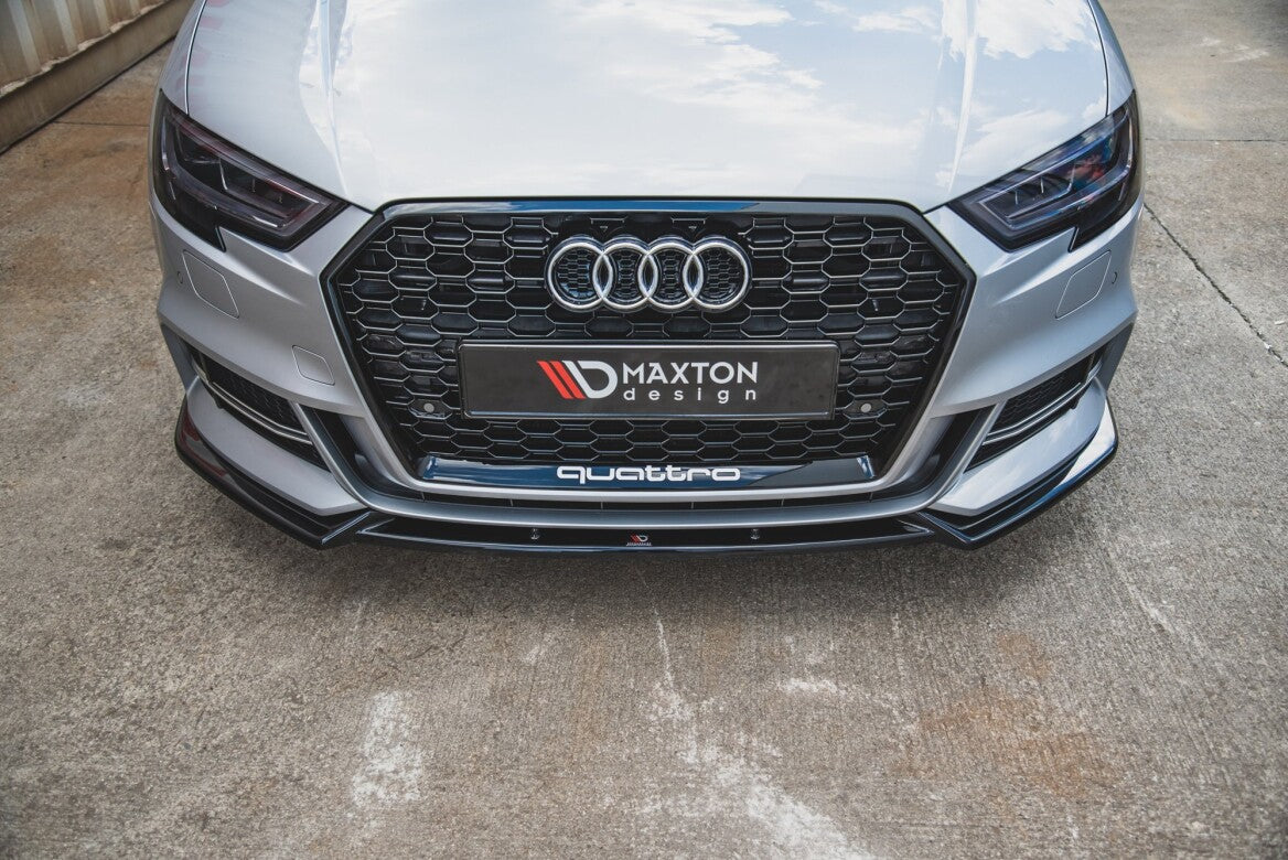 Cup Spoilerlippe Front Ansatz V.3 für Audi S3 / A3 S-Line 8V Limousine Facelift - Aerowerk.
