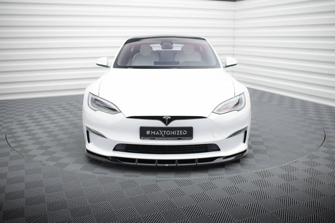 Cup Spoilerlippe Front Ansatz V.3 für Tesla Model S Plaid Mk1 FL - Aerowerk.