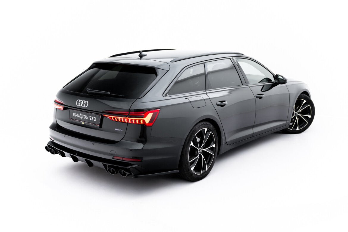Maxton Design - Diffusor Heck Ansatz + Endrohre Schwarz für Audi A6 S - Line / S6 C8 / C8 Facelift - Aerowerk.