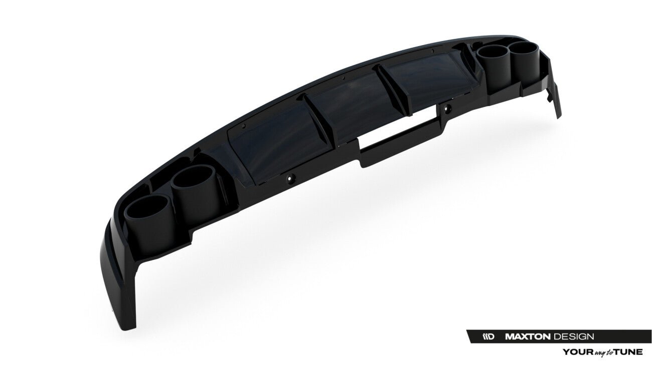 Maxton Design - Diffusor Heck Ansatz + Endrohre Schwarz für Audi A6 S - Line / S6 C8 / C8 Facelift - Aerowerk.