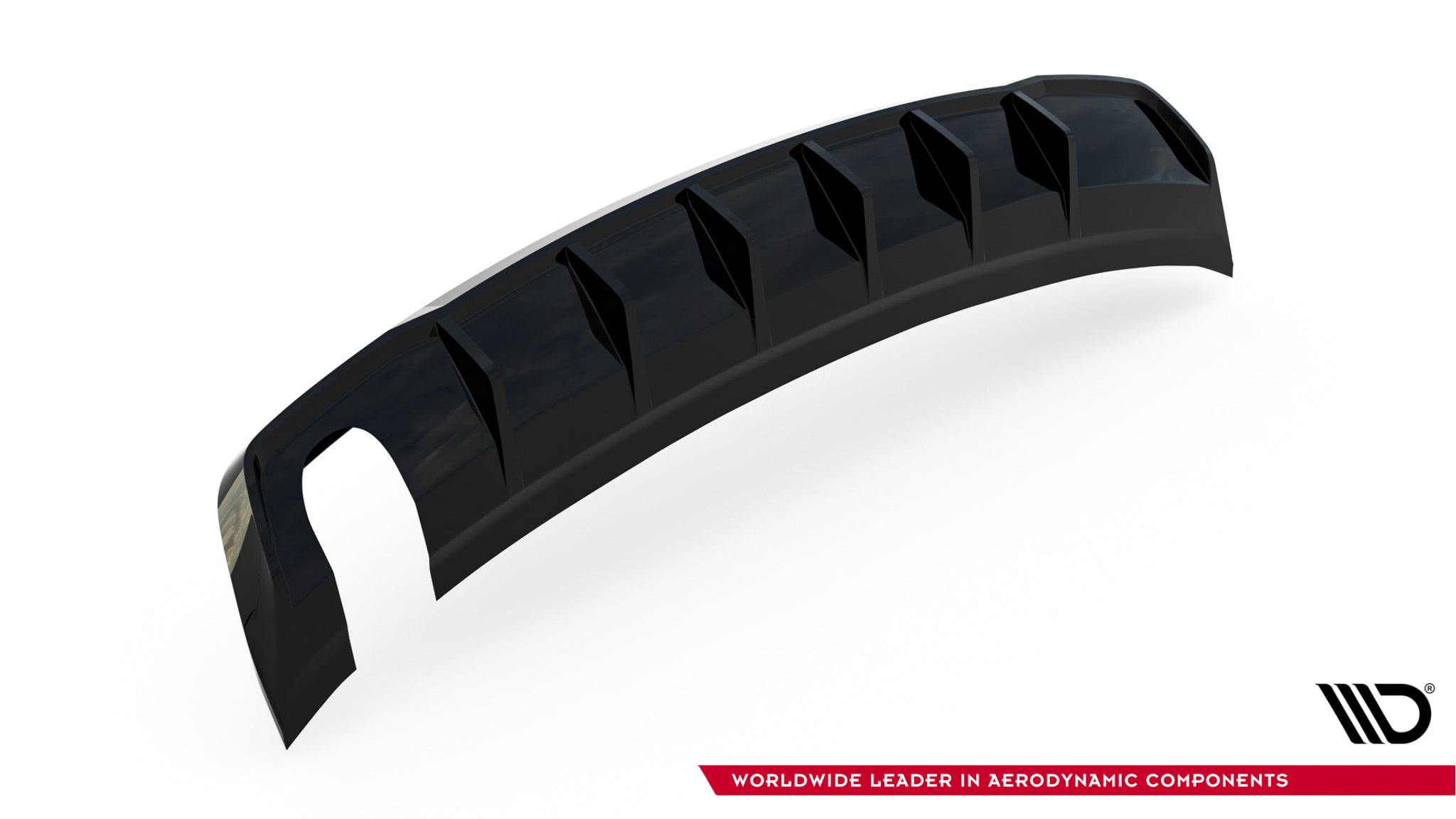 Maxton Design - Diffusor Heck Ansatz für Audi A3 Limousine 8V (Ausführung mit einseitigem Doppelauspuffendrohr) - Aerowerk.