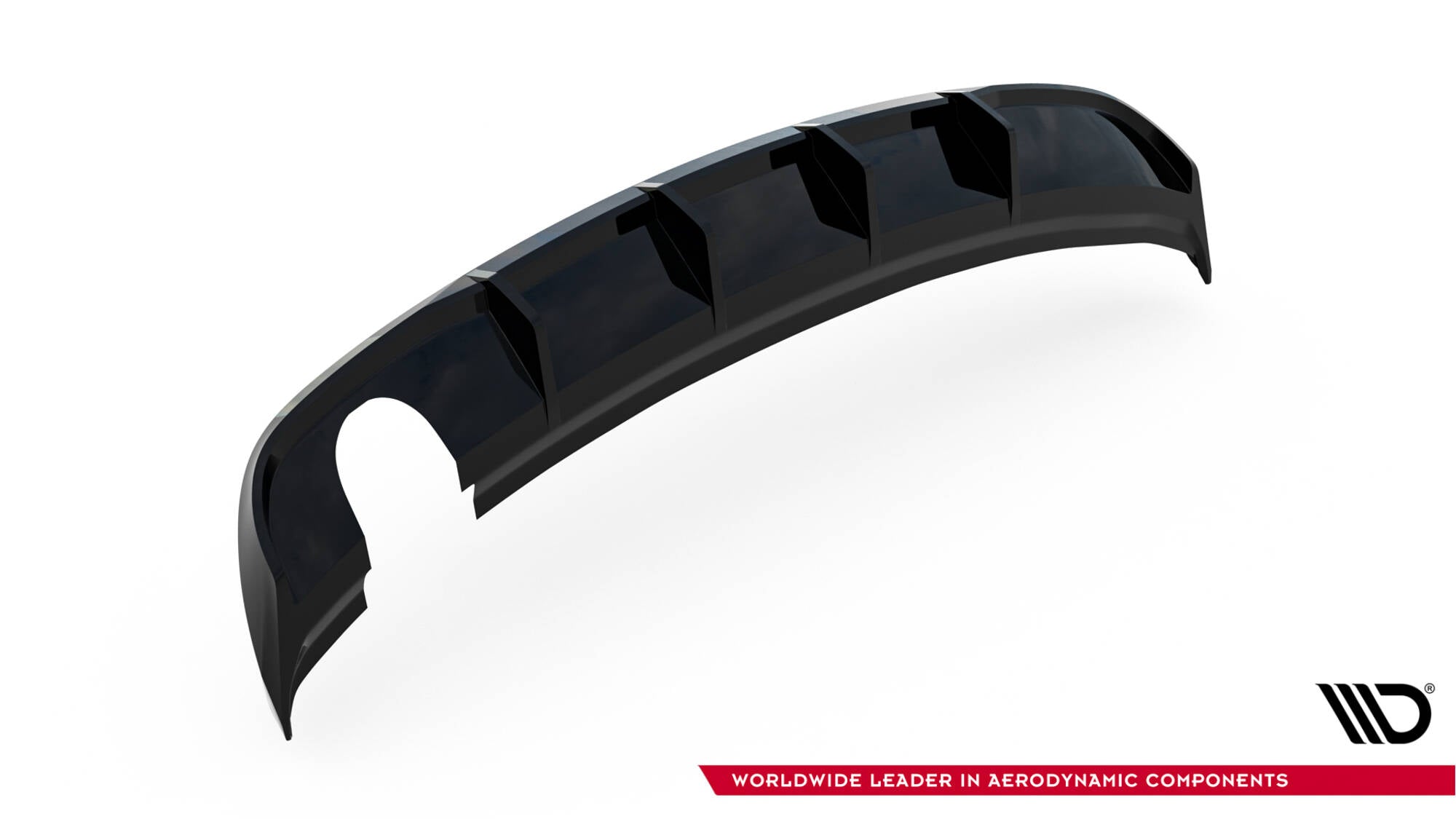 Maxton Design - Diffusor Heck Ansatz für Audi A3 Limousine 8V Facelift (Ausführung mit einseitigem Doppelauspuffendrohr) - Aerowerk.