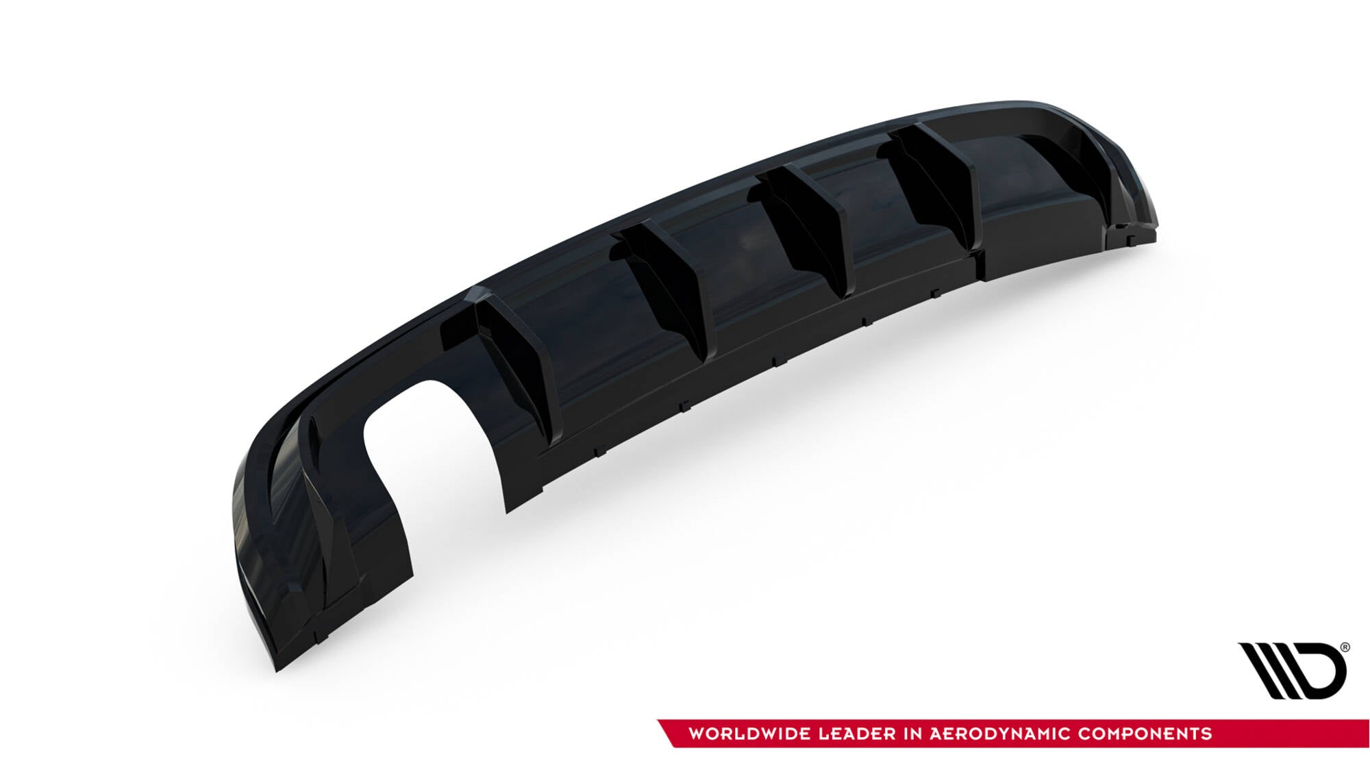 Maxton Design - Diffusor Heck Ansatz für Audi A3 S - Line Sportback 8V (Ausführung mit einseitigem Doppelauspuffendrohr) - Aerowerk.